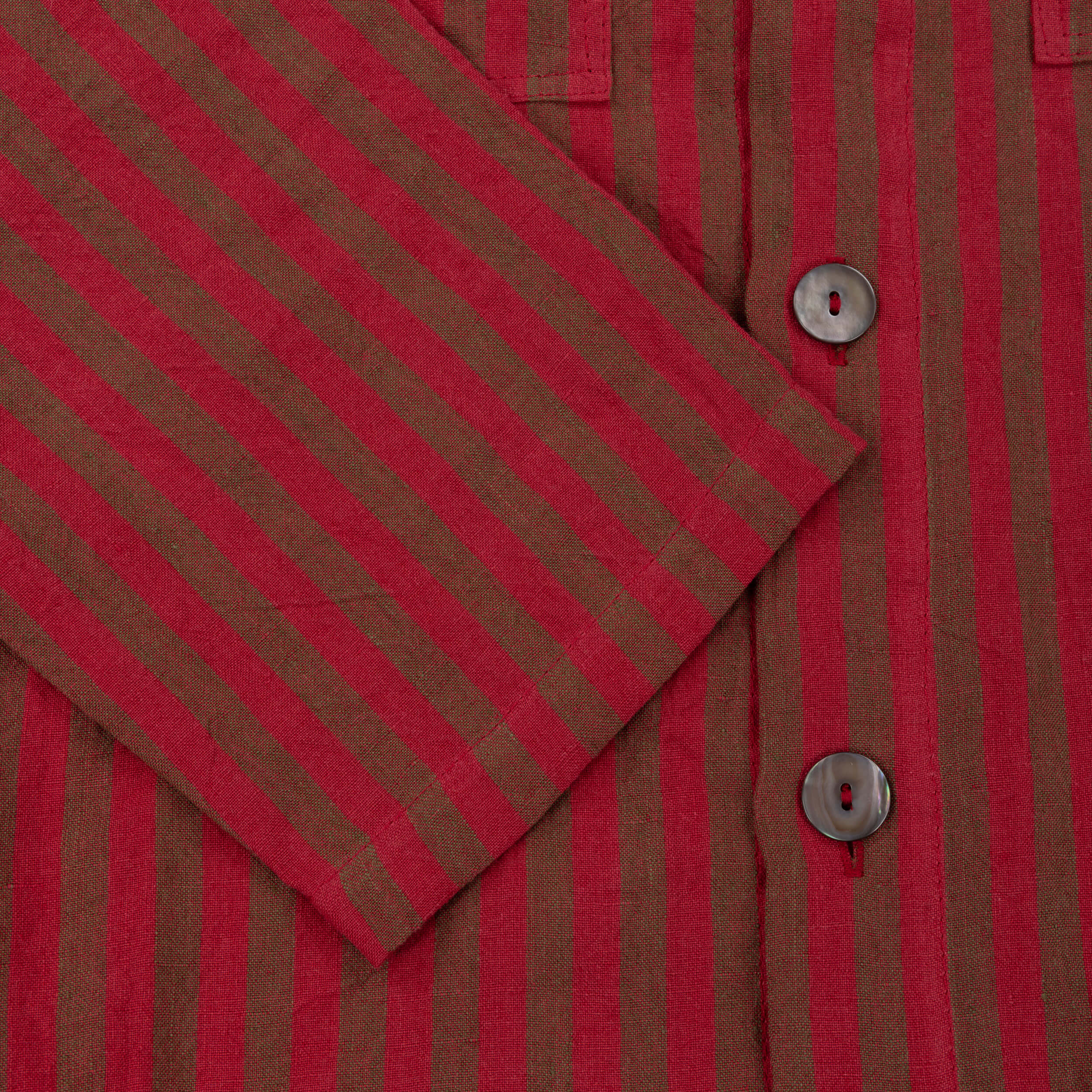 Carrier Company Cherry Striped Irish Linen Pyjamas