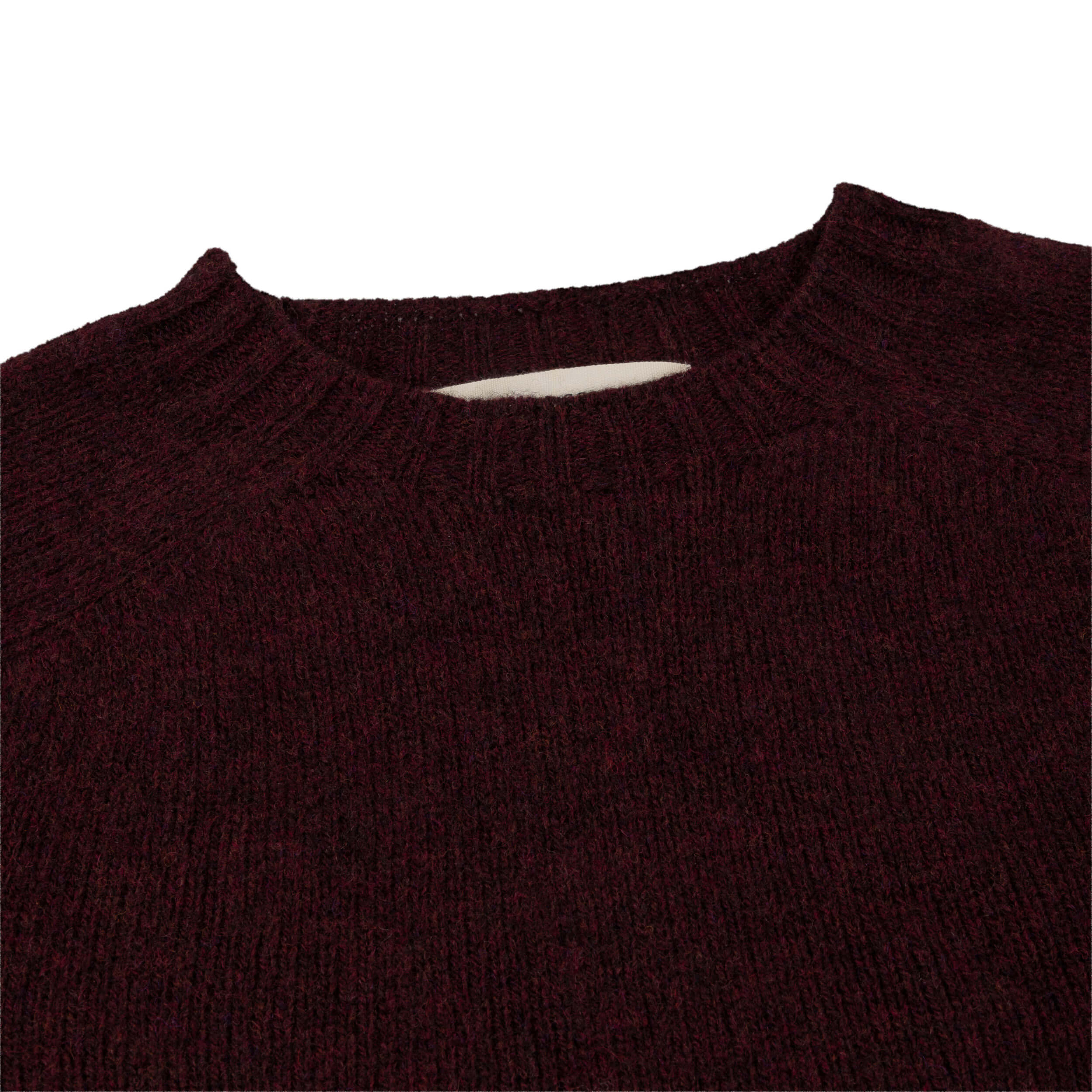 Carrier Company Shetland LAmbswool Jumper In Mulberry