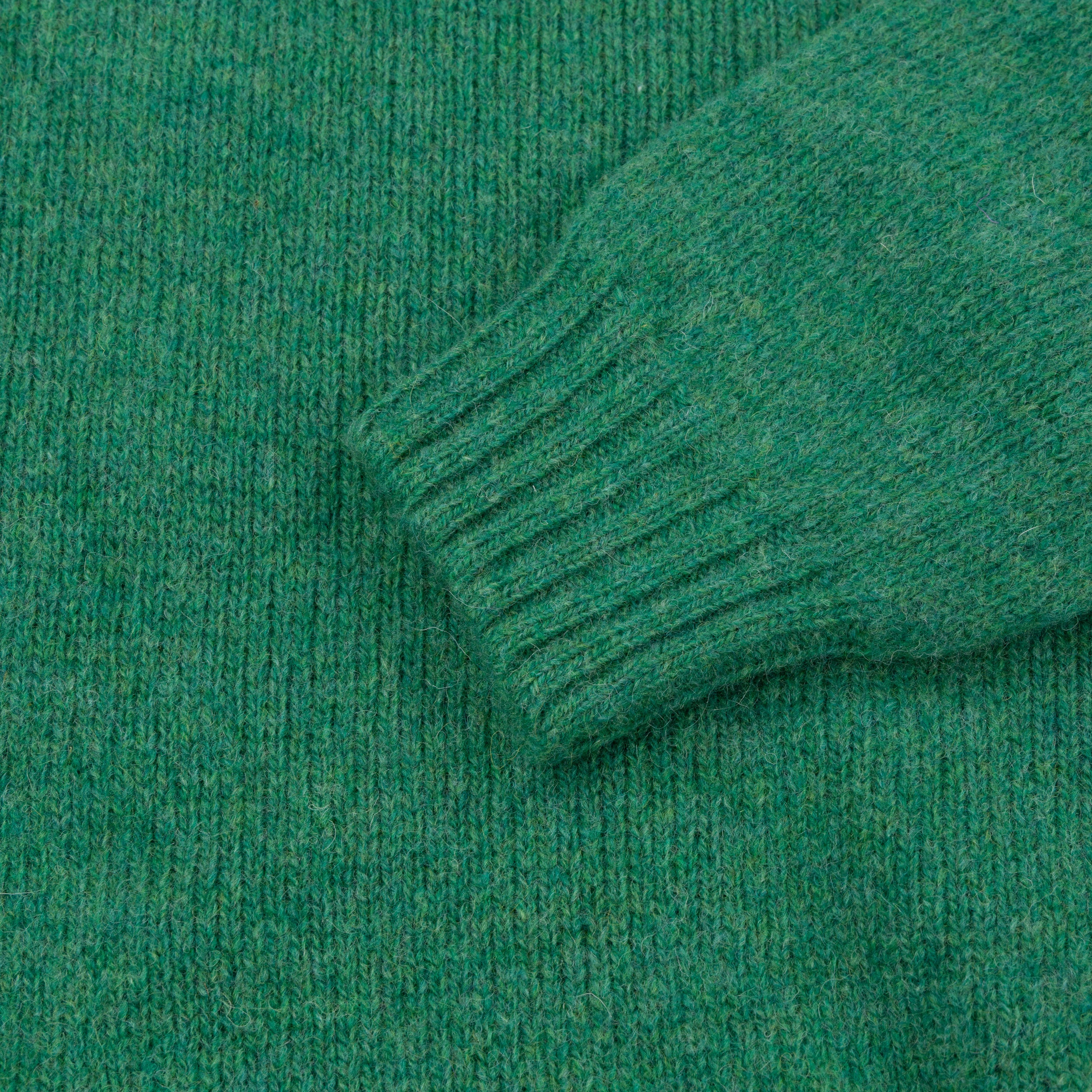 Carrier Company Shetland Wool Jumper In  Jade Lambswool
