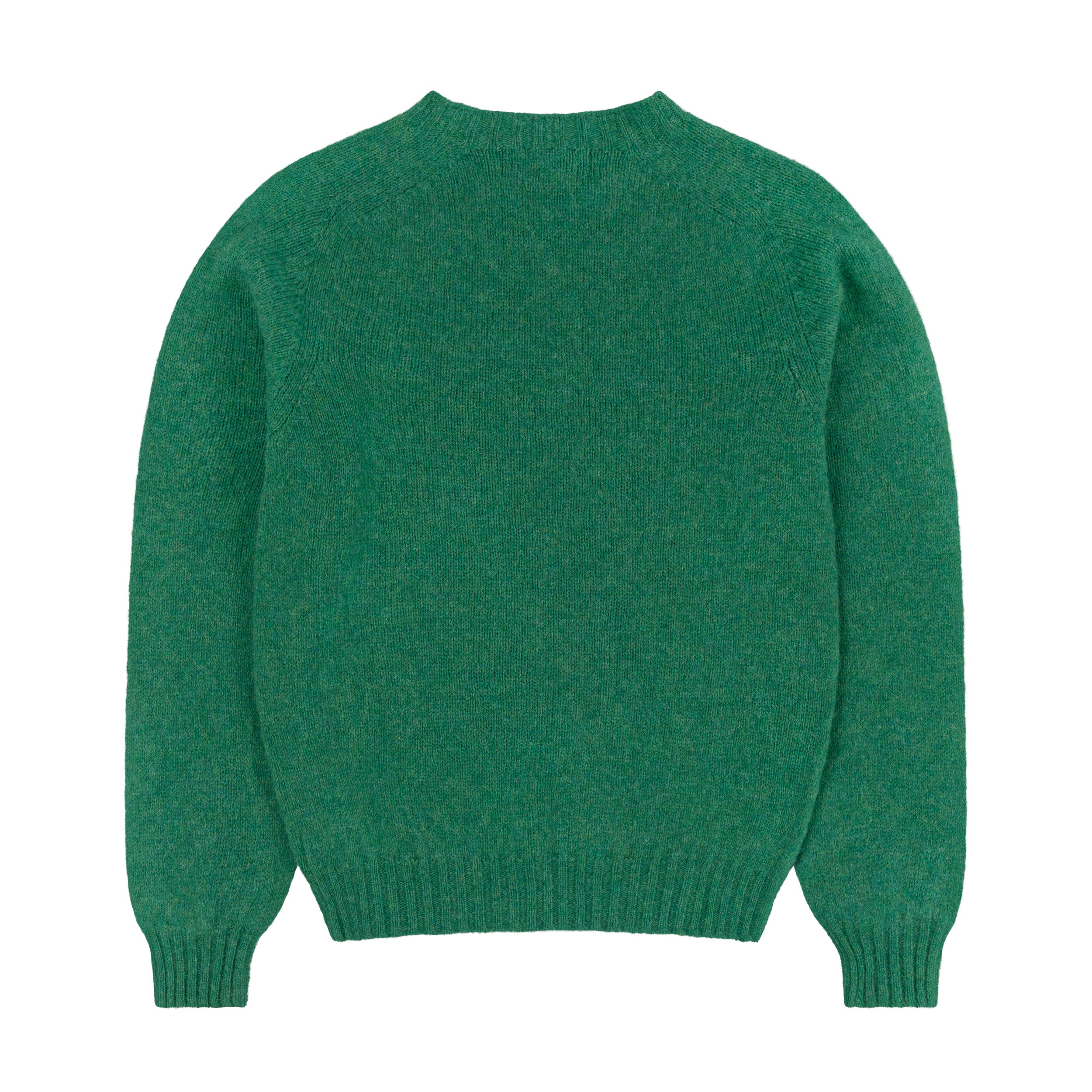 Carrier Company Shetland Wool Jumper In  Jade Lambswool