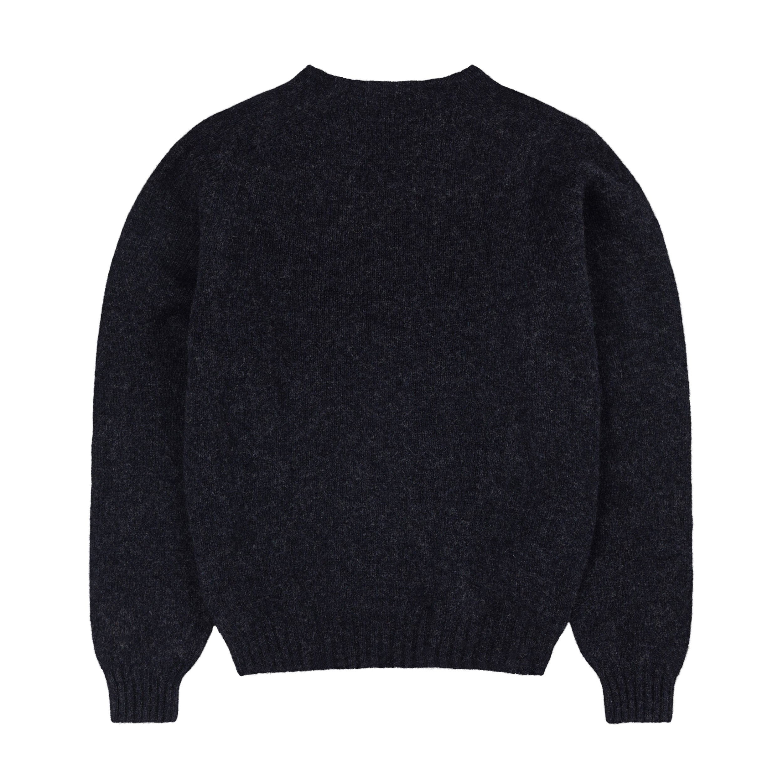 Carrier Company Shetland Wool Jumper In  Coal Lambswool