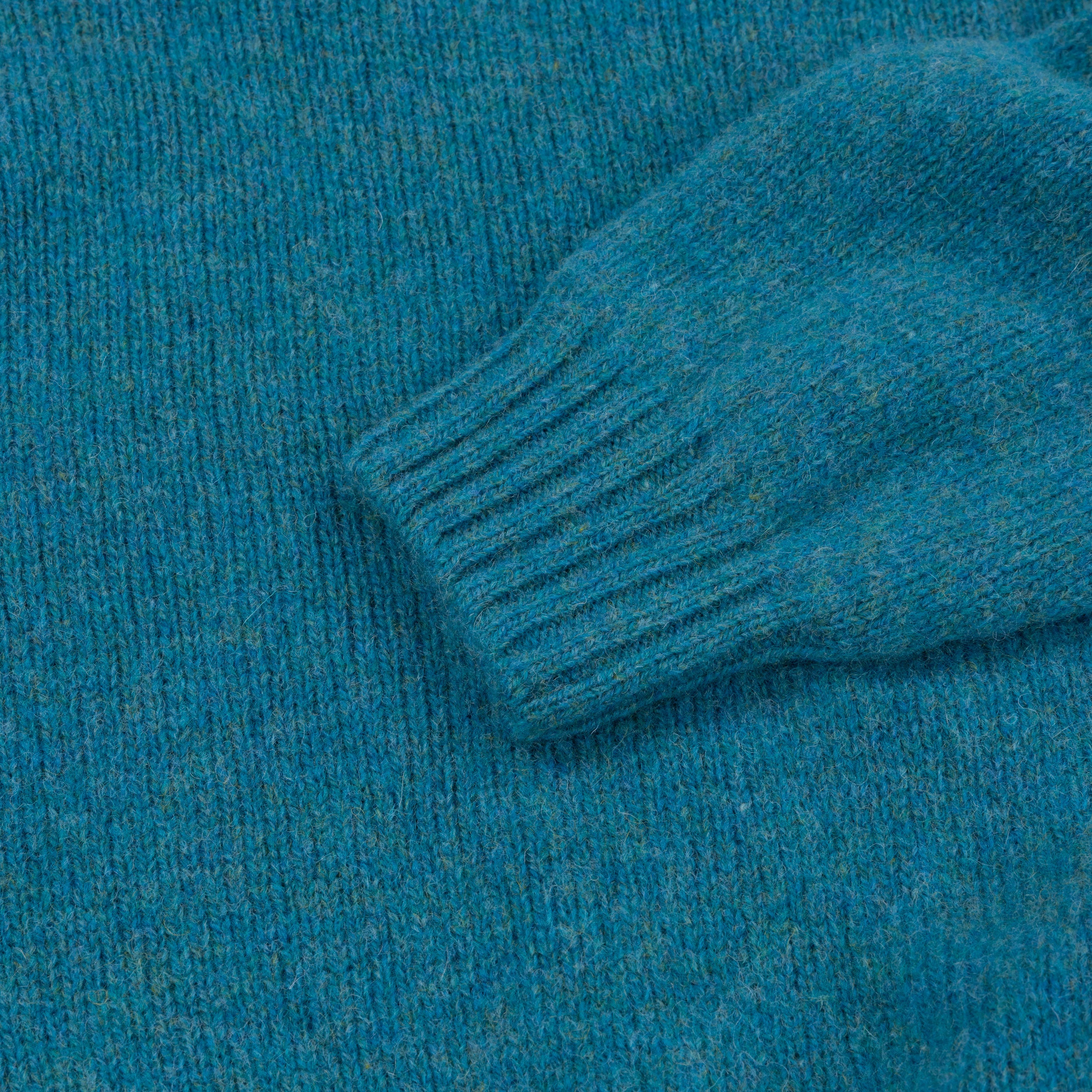 Carrier Company Shetland Wool Jumper In  Kingfisher Lambswool