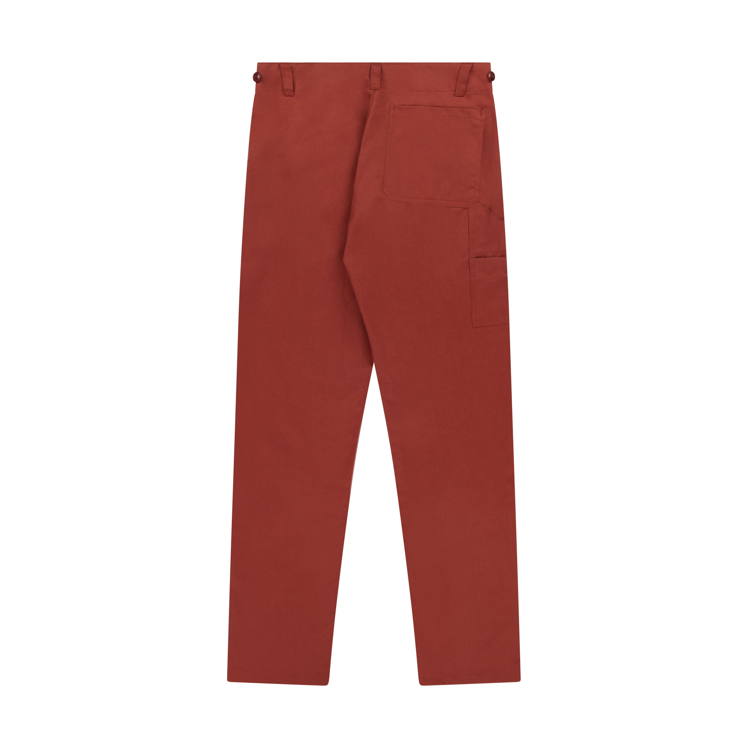 The Work Trouser In Terracotta Cotton Twill