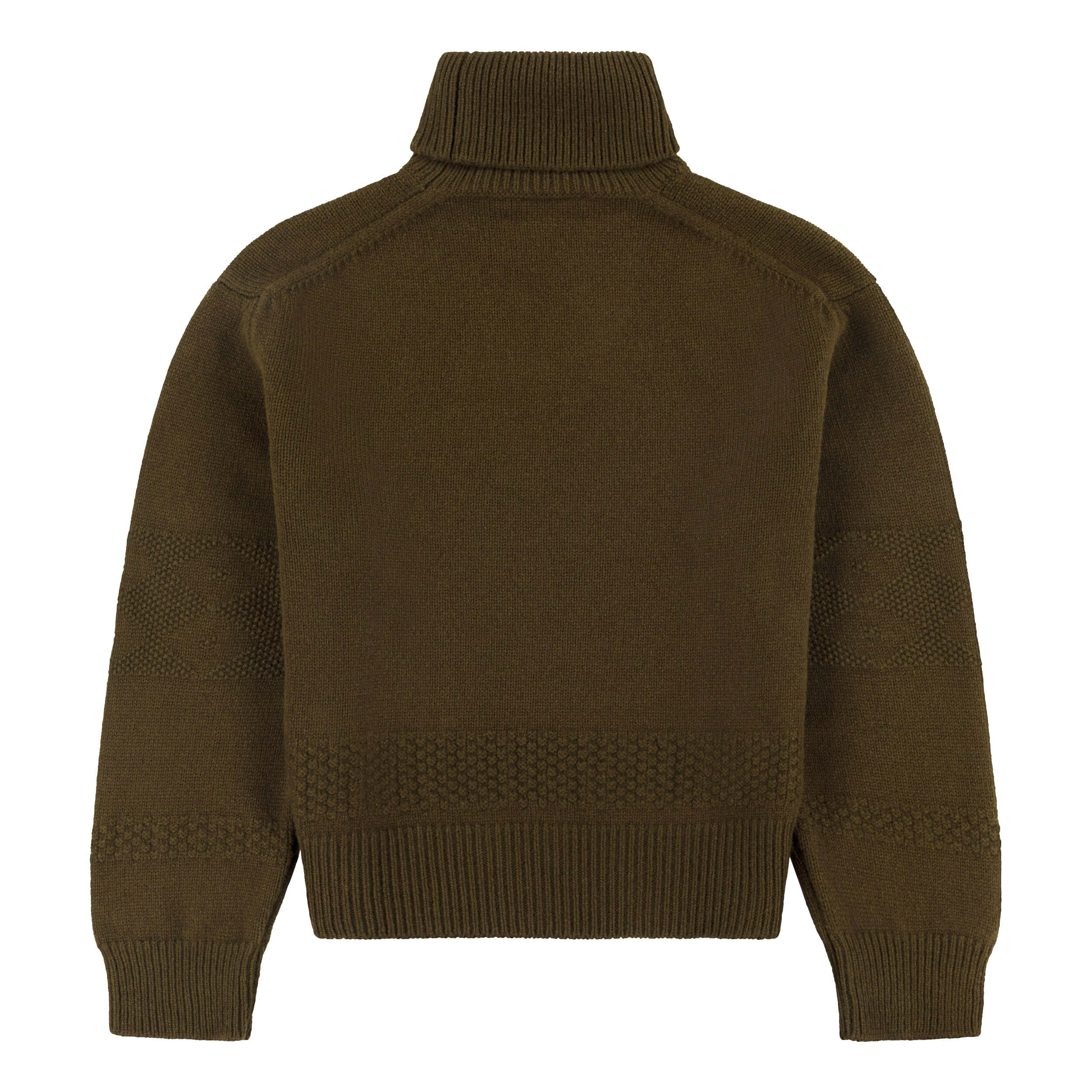 Carrier Company Textured Polo Neck In Military