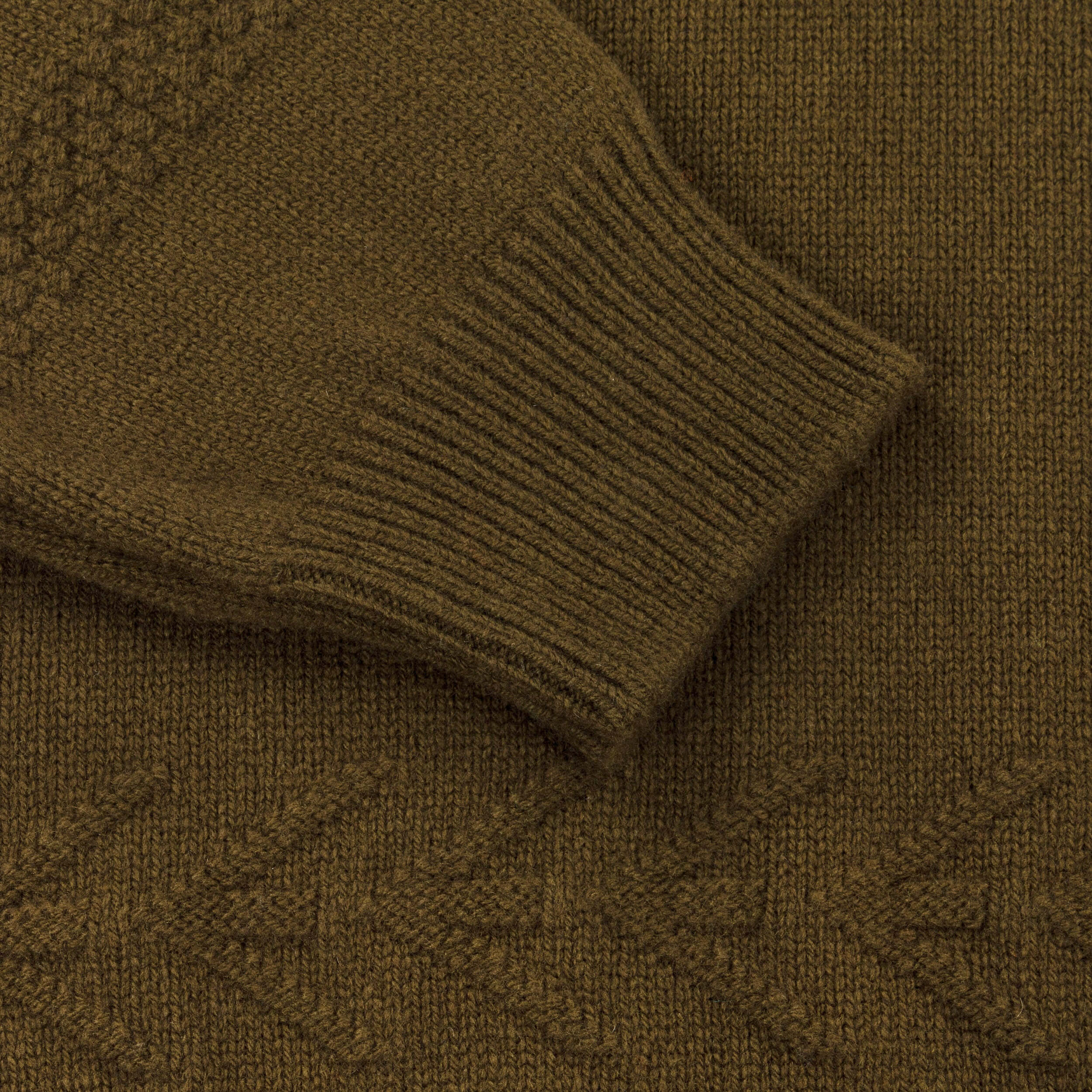 Carrier Company Textured Polo Neck In Military