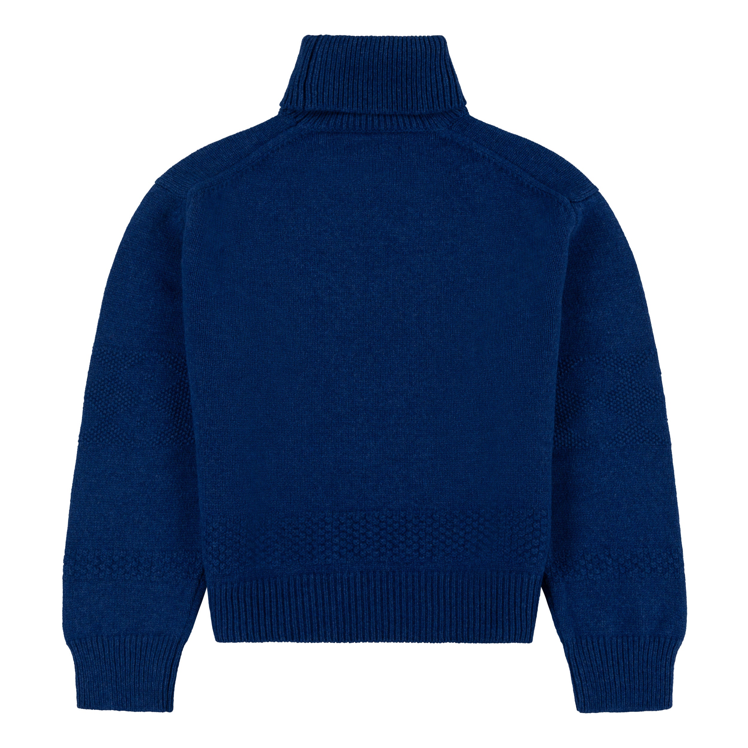 Carrier Company Textured Polo Neck In Royal