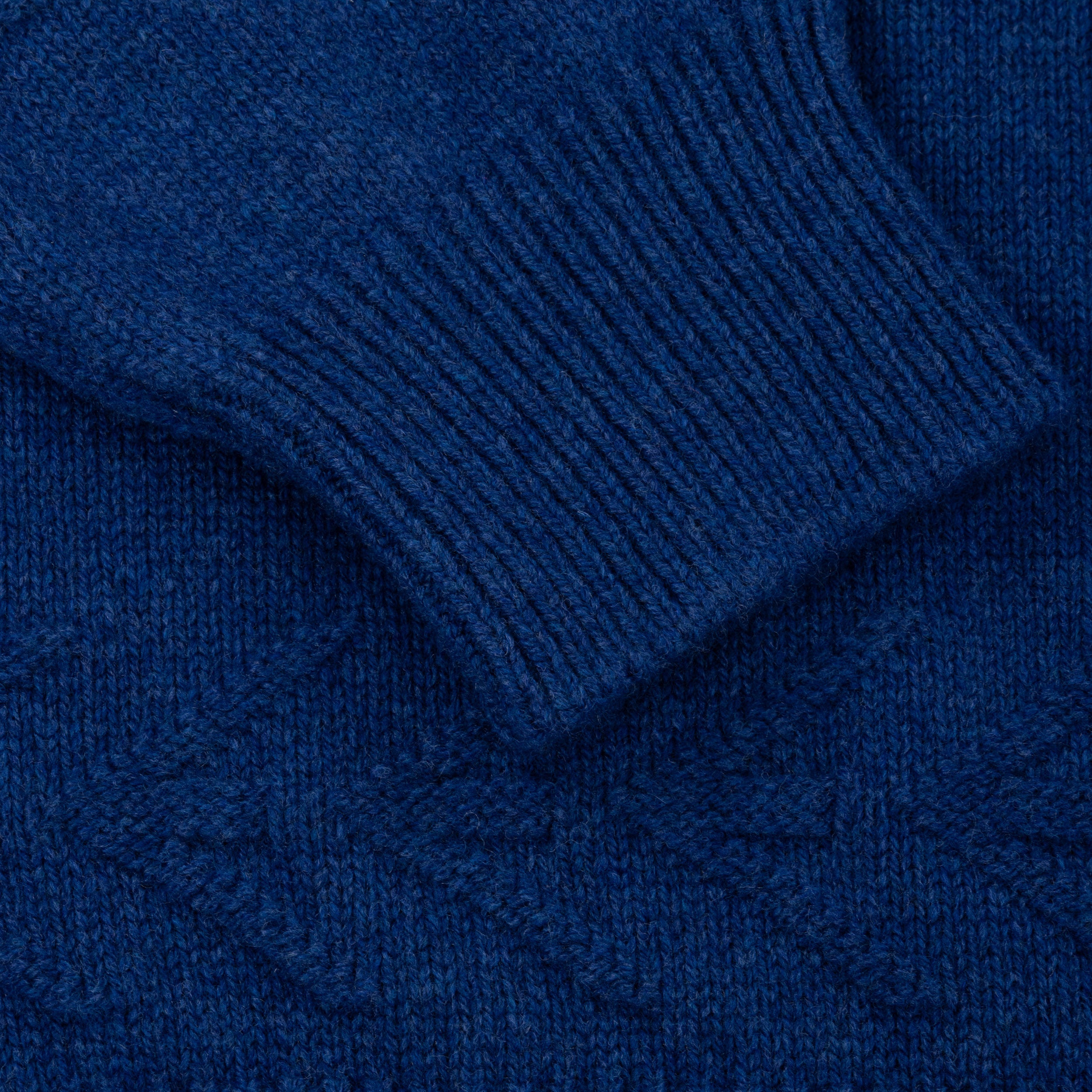 Carrier Company Textured Polo Neck In Royal