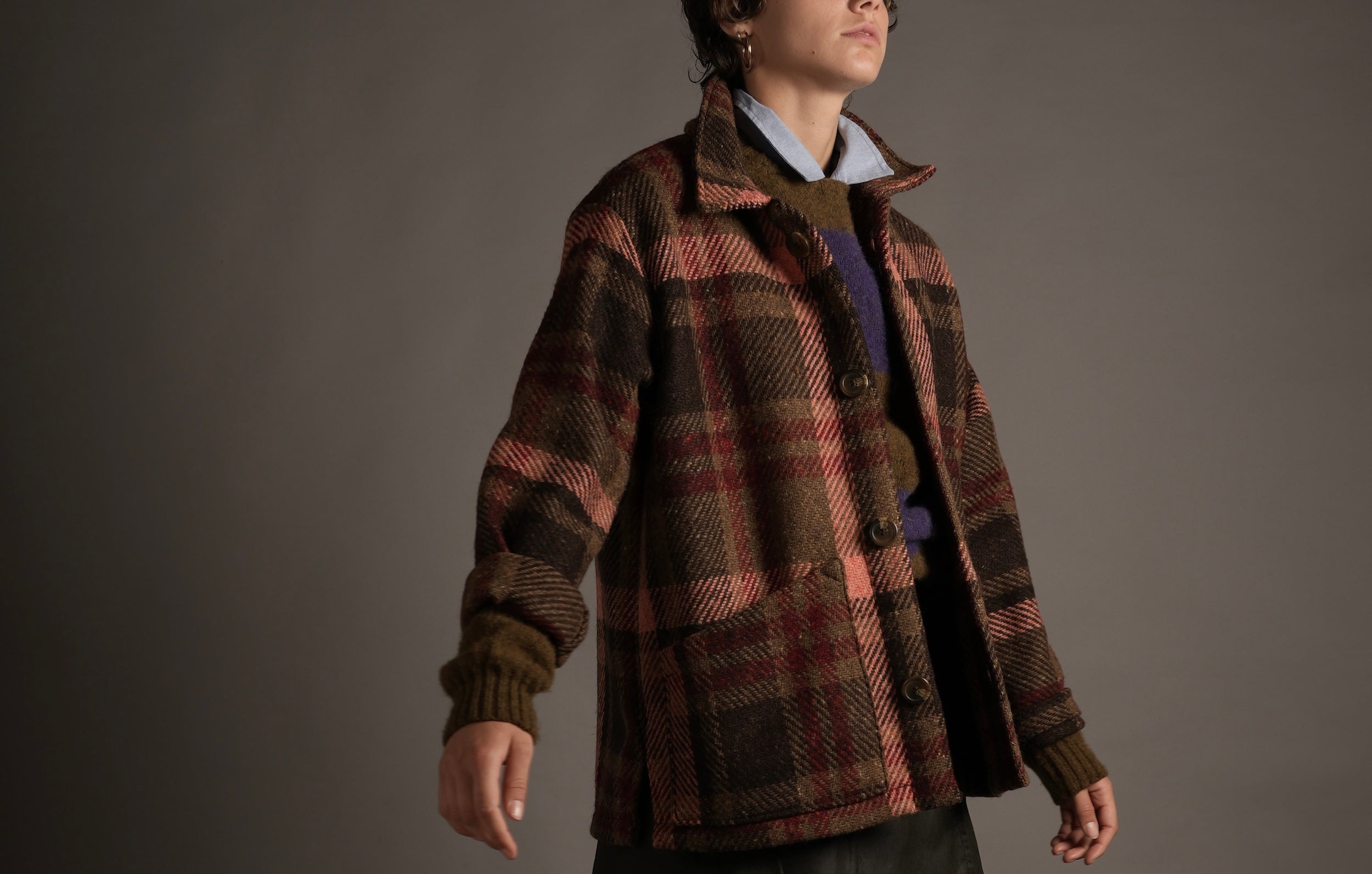 Els Wears Carrier Company Celtic Wool Jacket in Rose