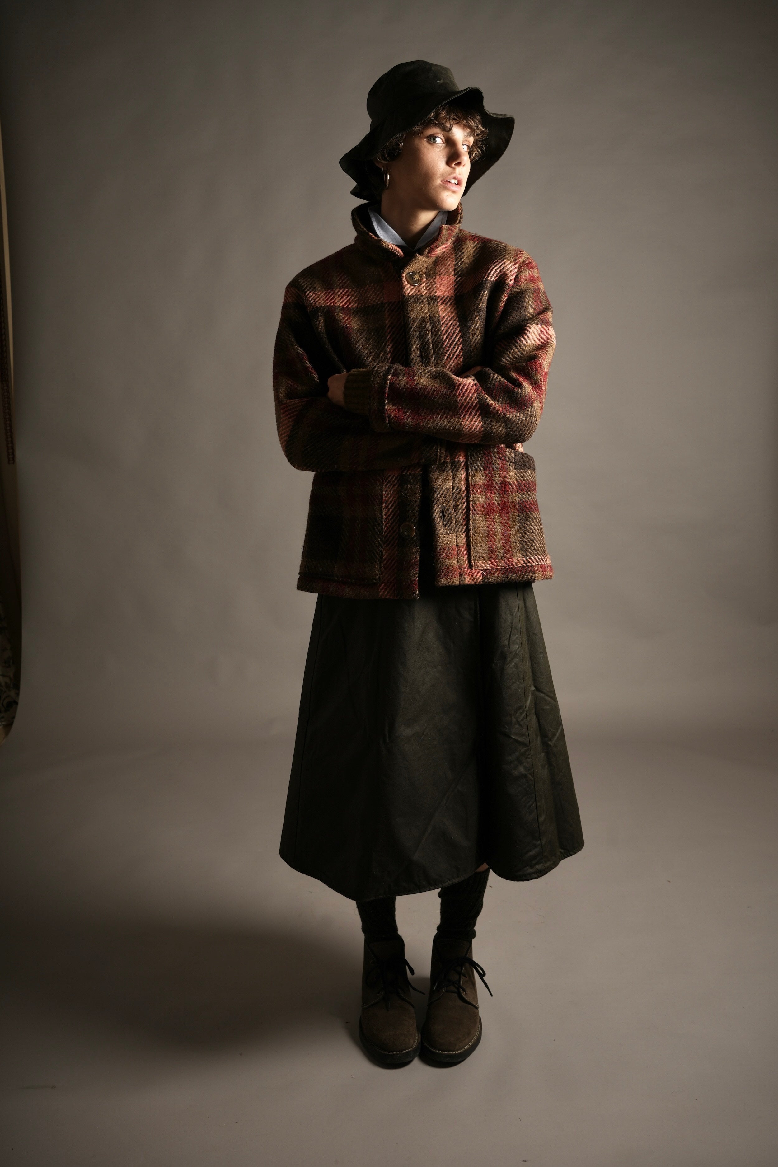 Els Wears Carrier Company Celtic Wool Jacket in Rose