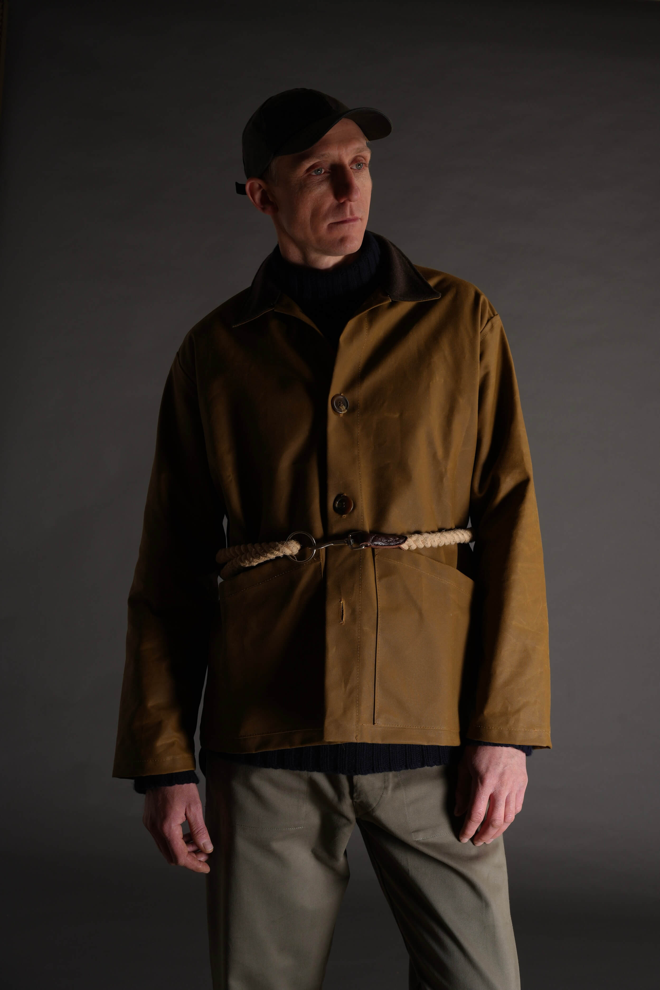 Tommy Wears Carrier Company Waxed Duck Cotton Jacket In Tan