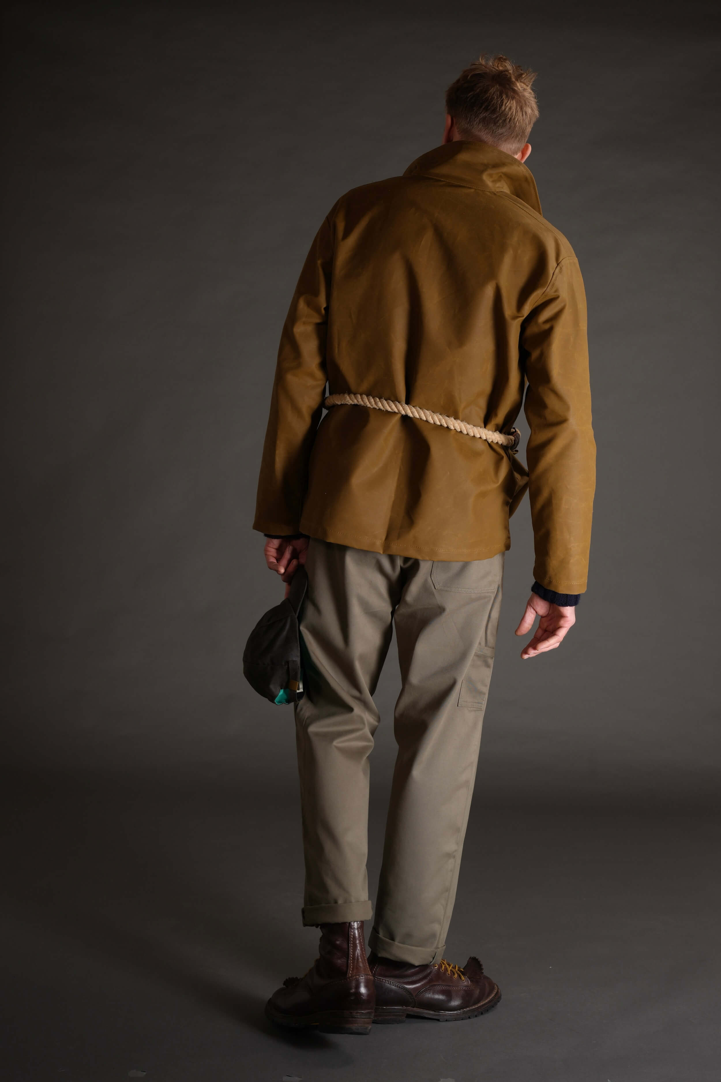 Tommy Wears Carrier Company Waxed Duck Cotton Jacket In Tan
