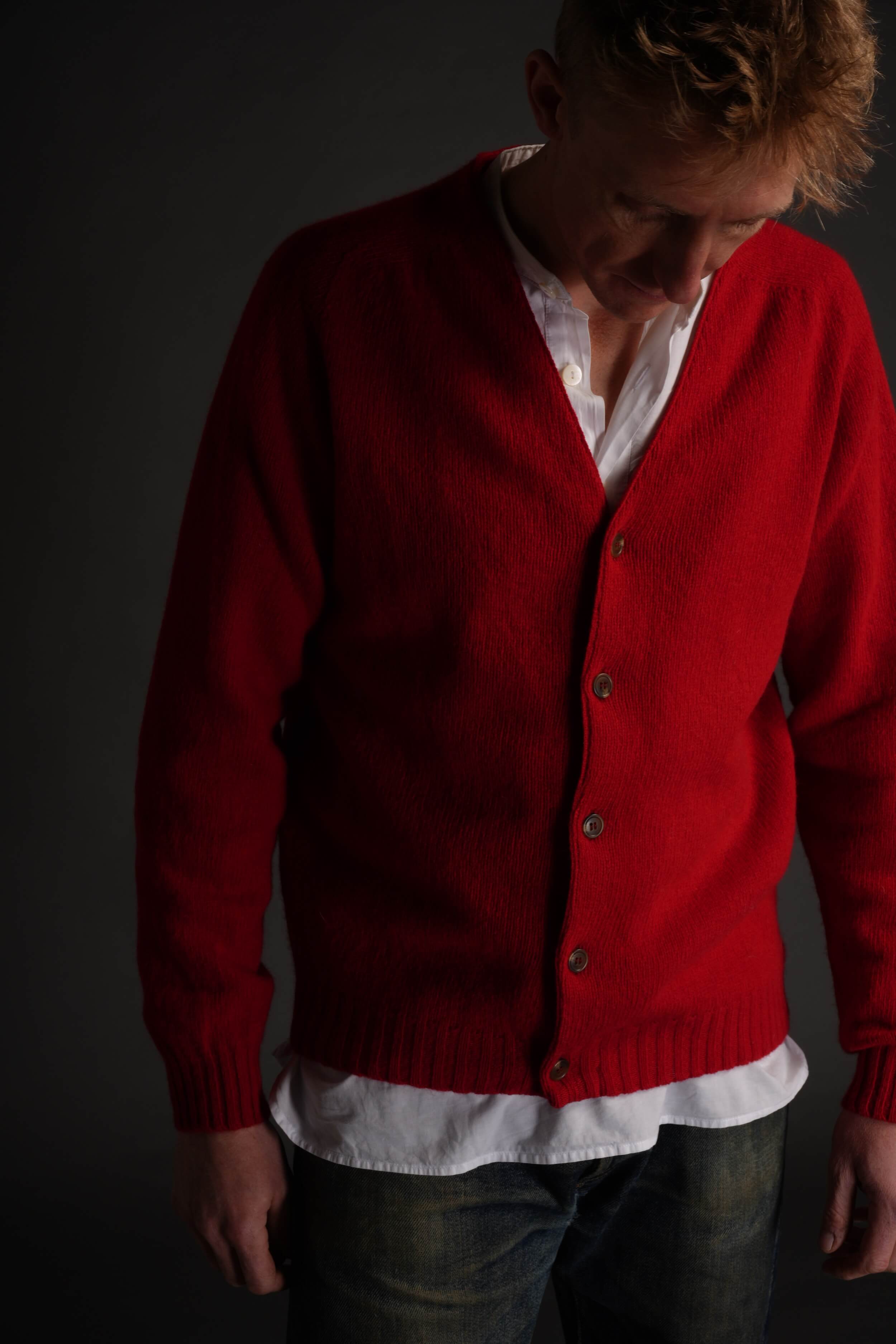 Tommy is 6'4" and wears an XXL cardigan