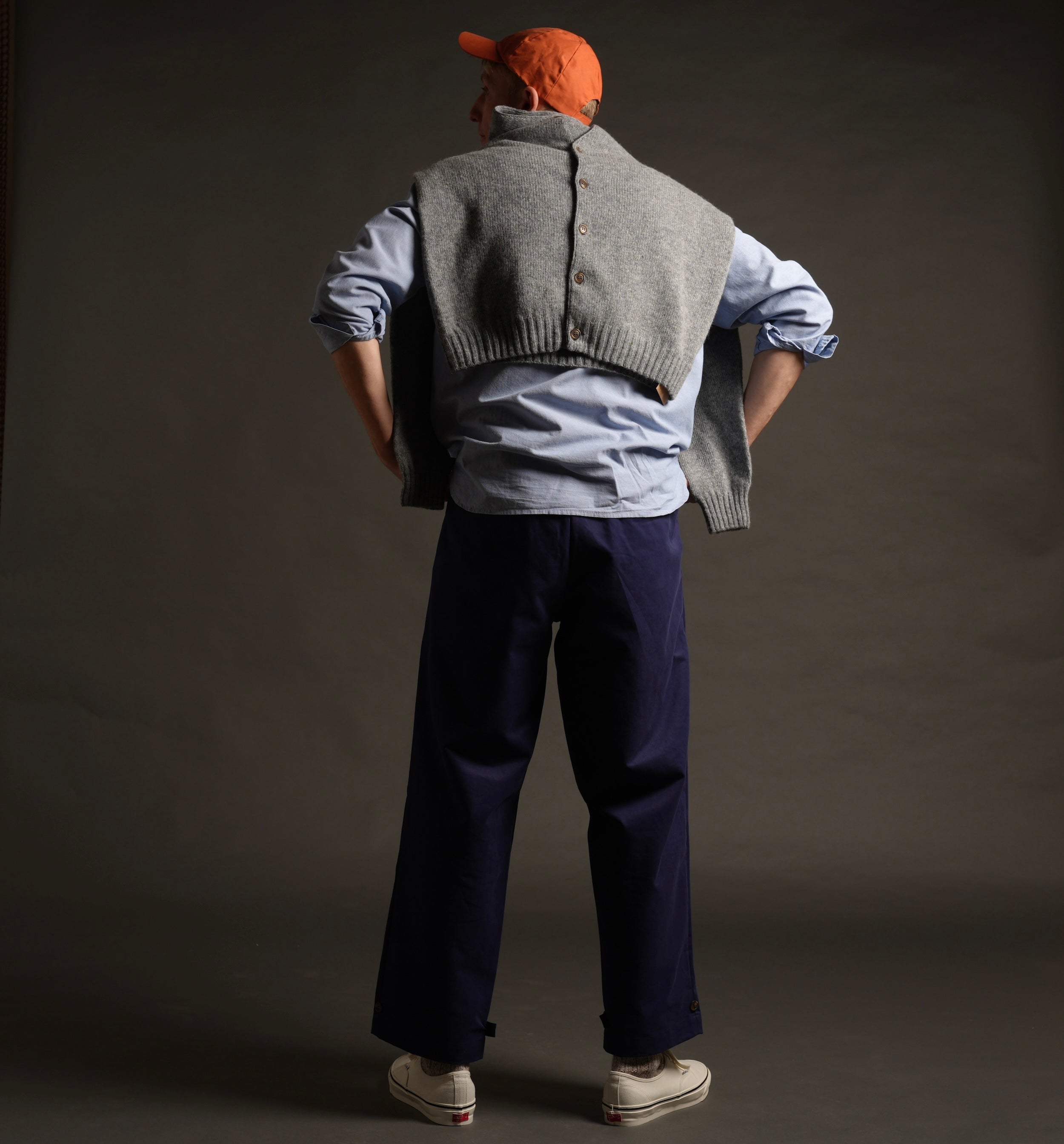 Tommy is 6'4" and wears an XXL cardigan