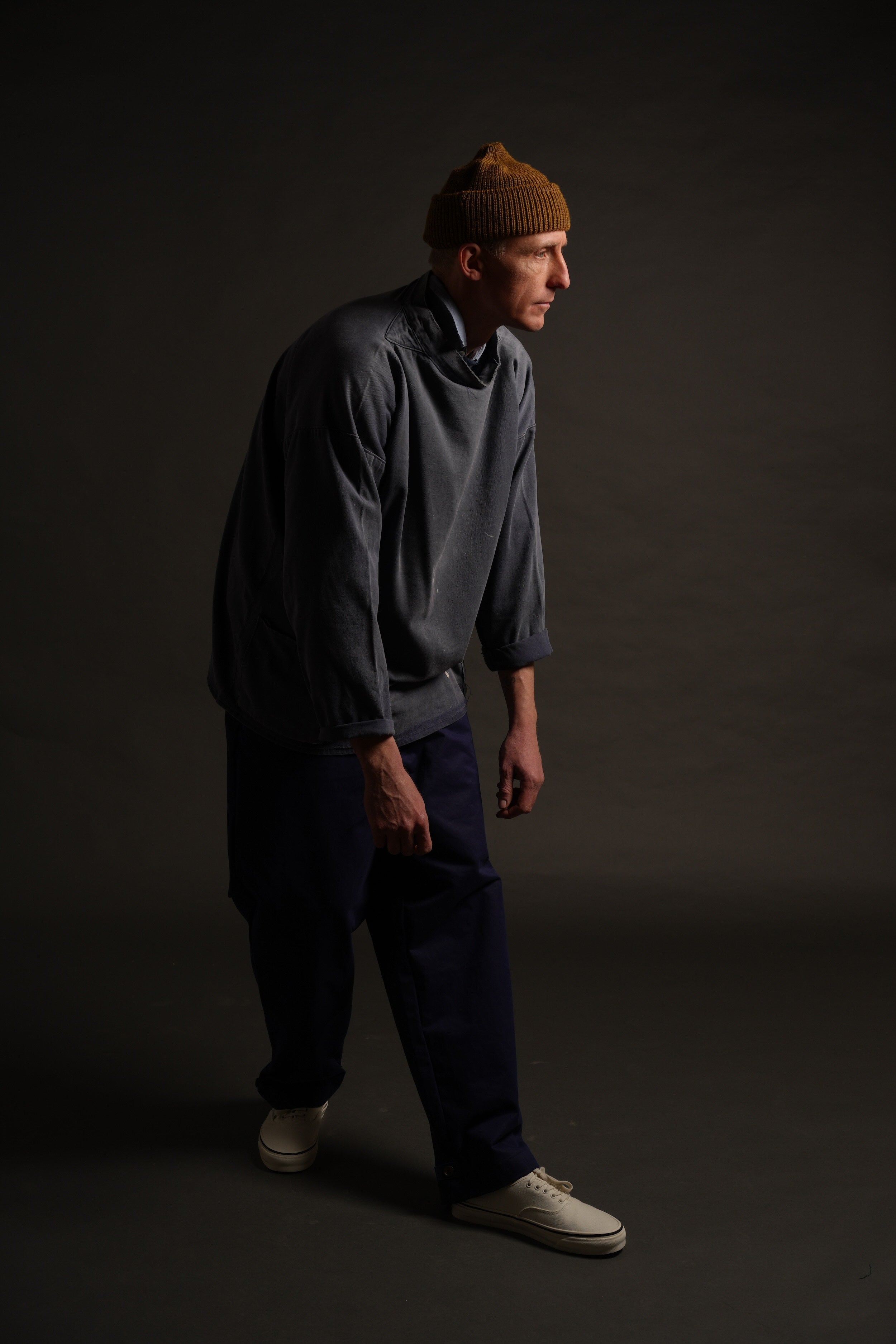 Tommy is 6'4" & wears one of our vintage slops in XL