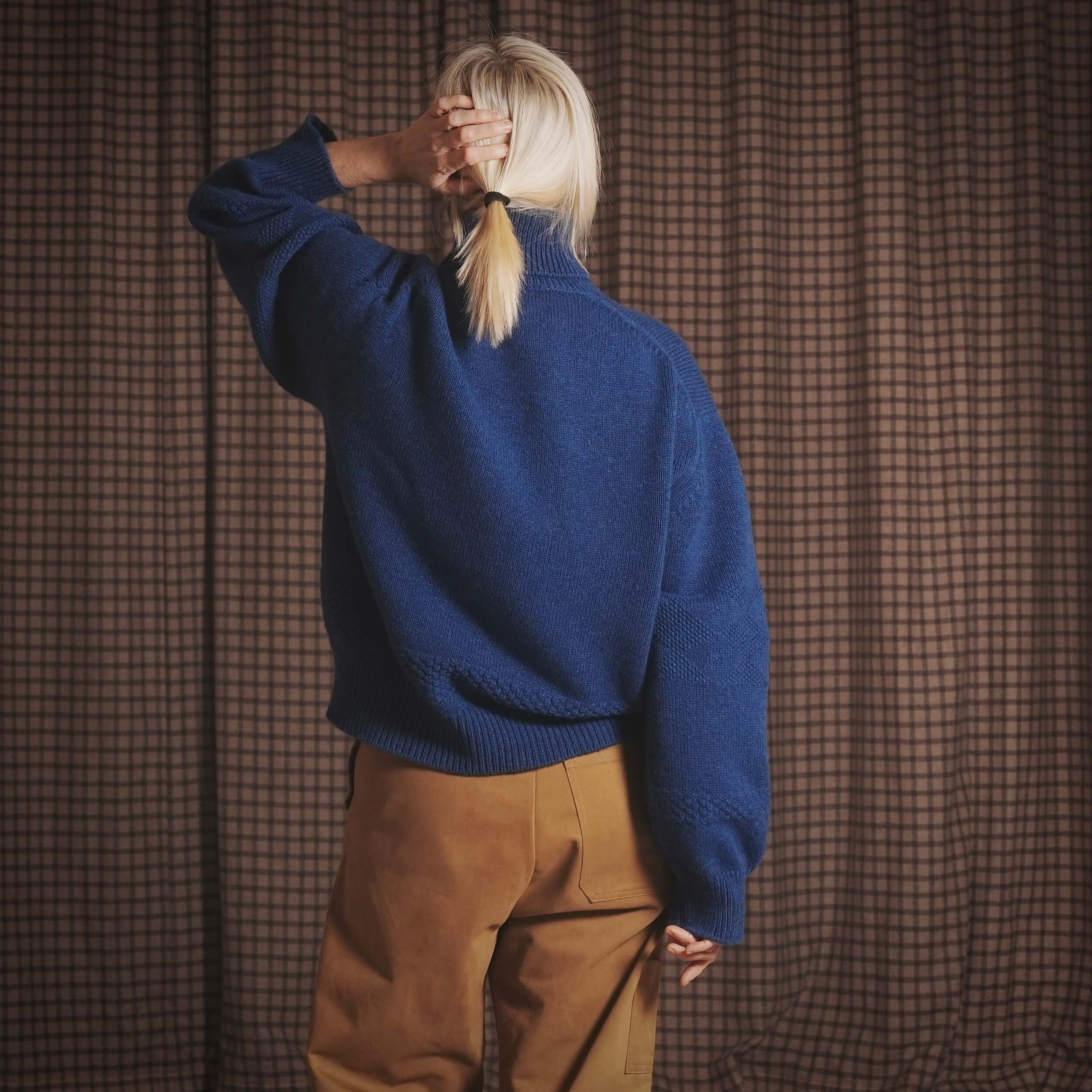 Sienna Wears Carrier Company Textured Polo Neck