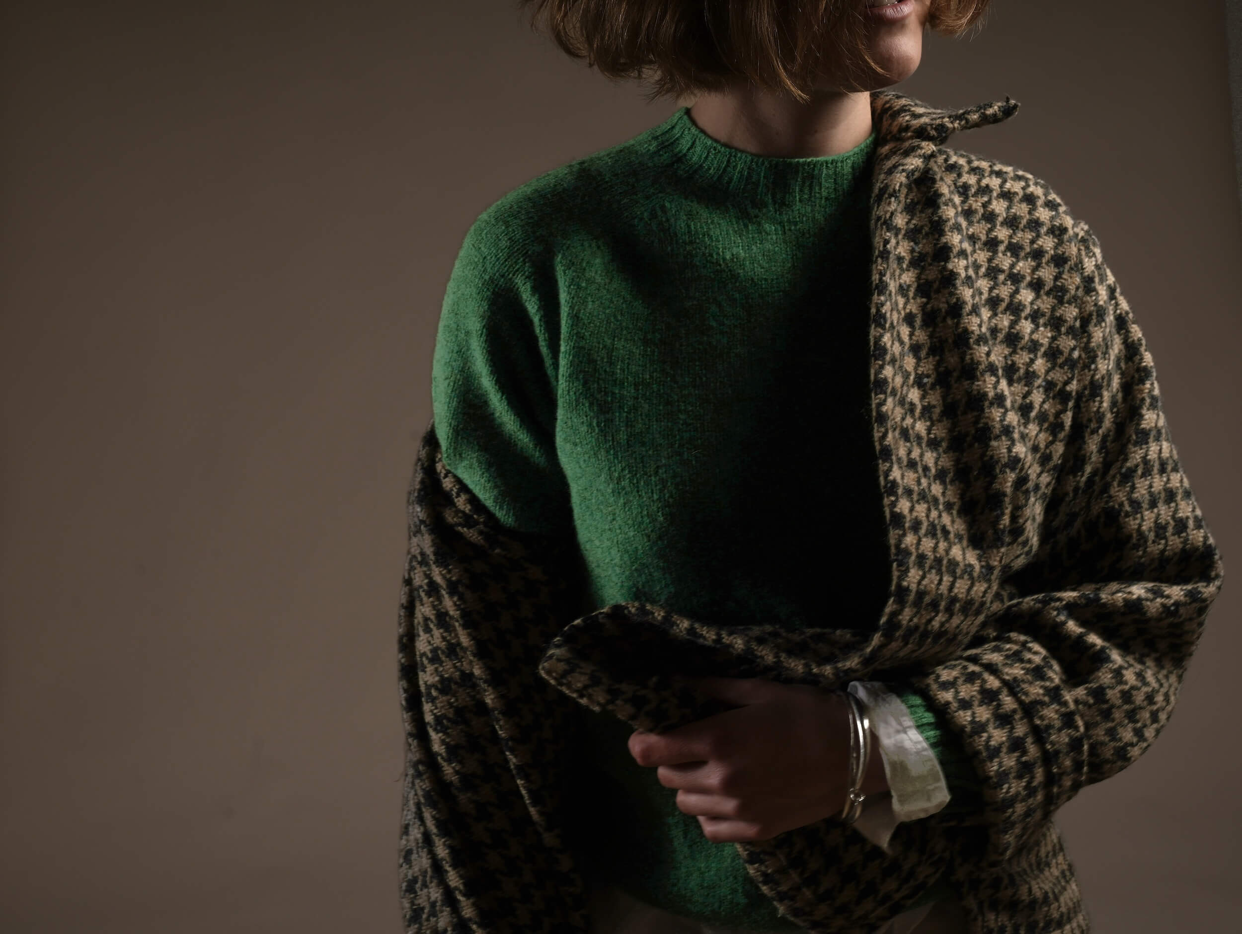 Minna Wears Carrier Company Shetland Wool Jumper In  Jade Lambswool
