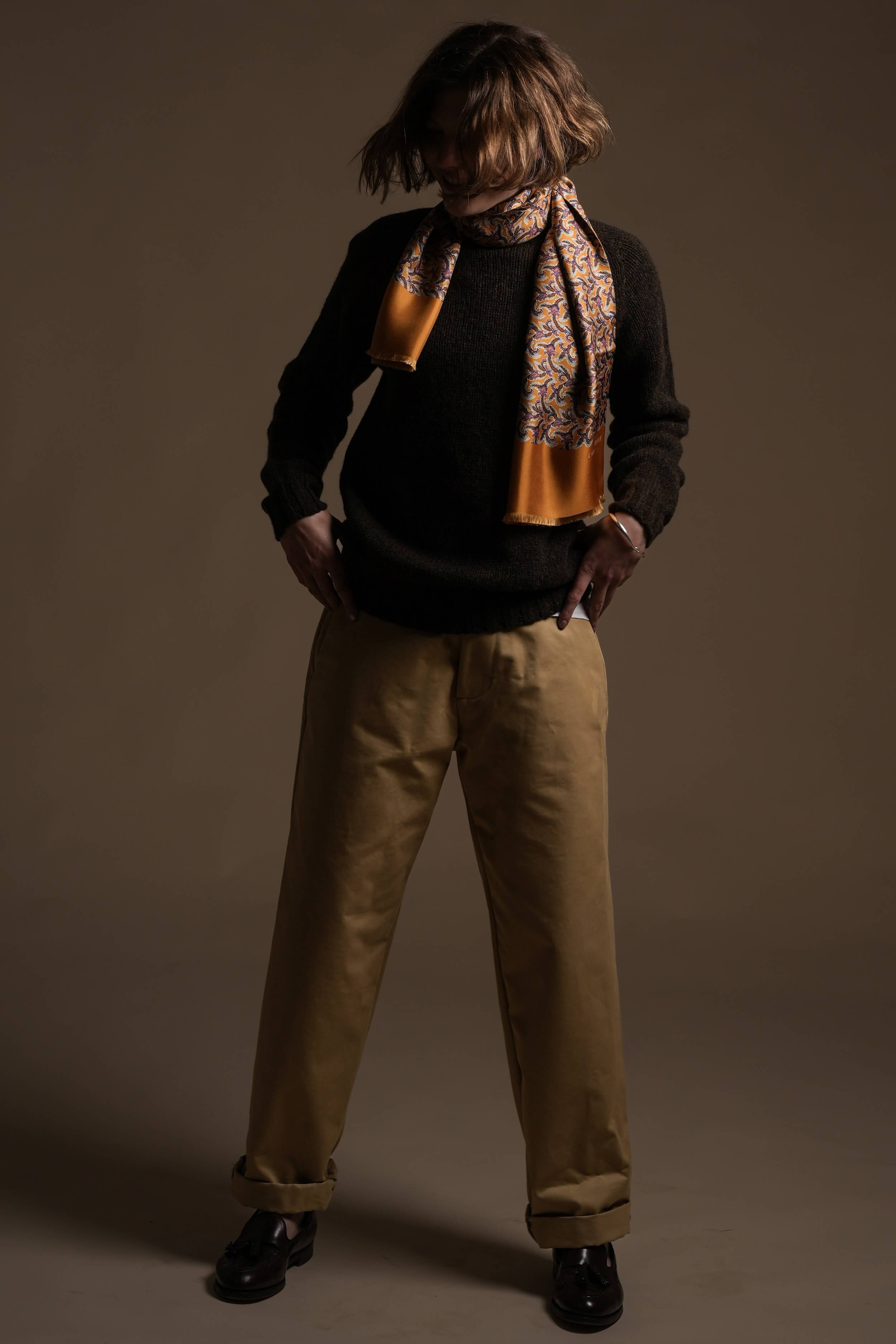 Minna Wears Carrier Company 4 Ply  Lambswool Jumper In Carob