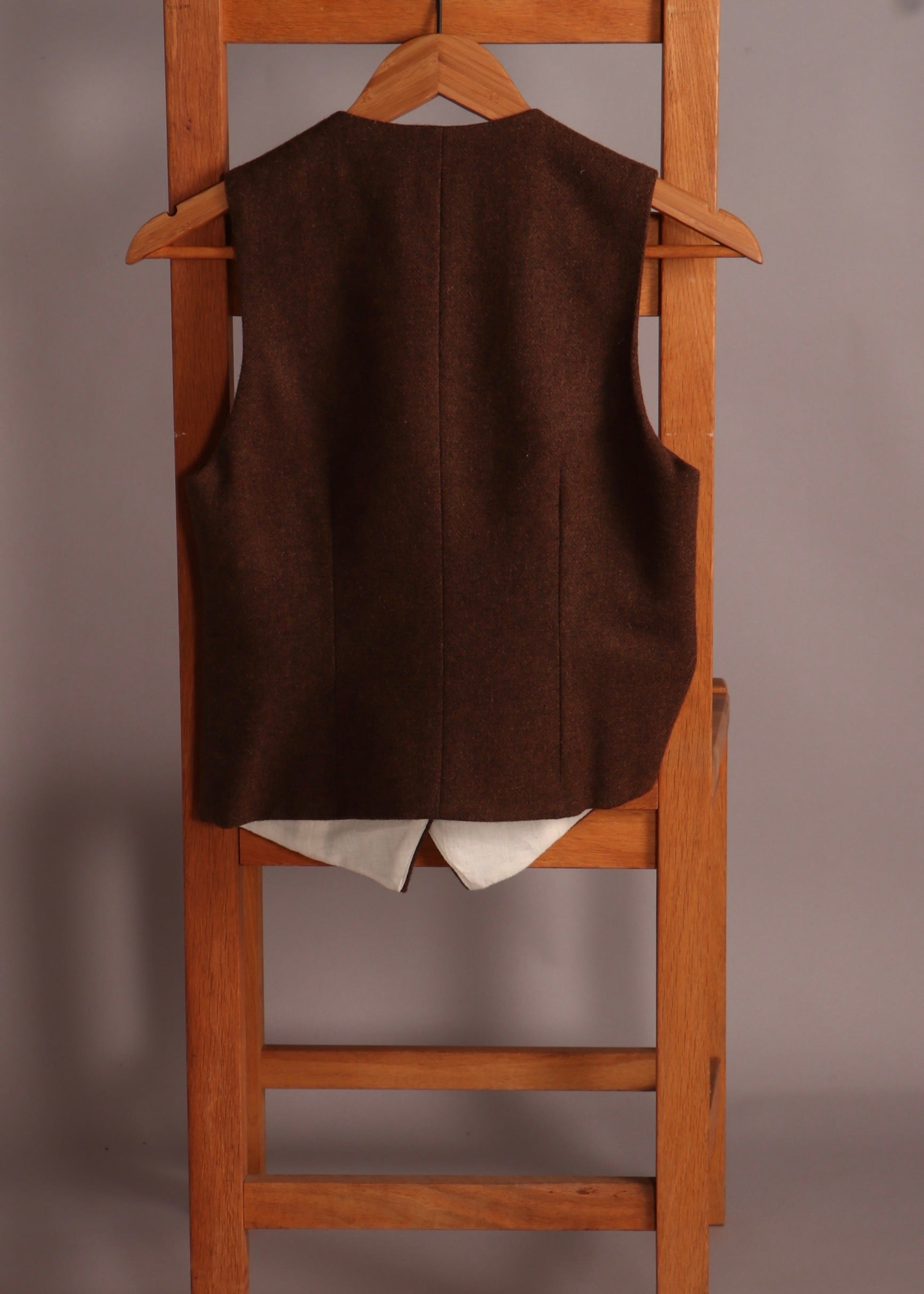 Carrier Company Wool Waistcoat in Donkey Brown