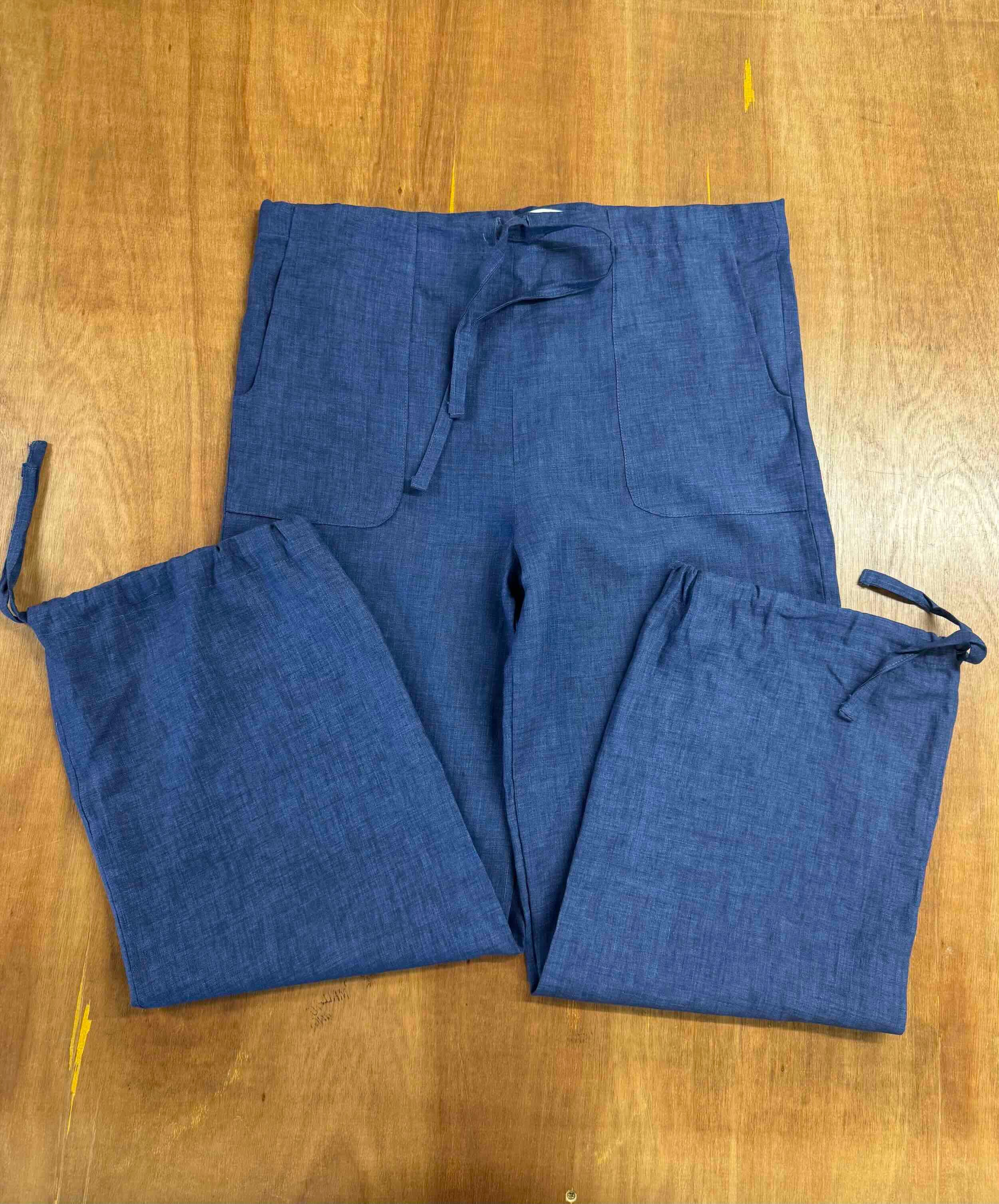 Blue Linen Joggers *
