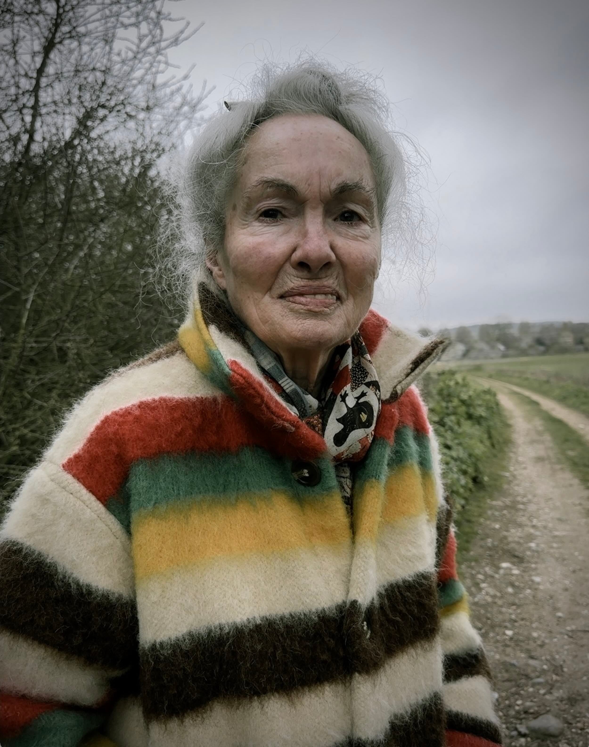 Tina wears Yak wool jacket