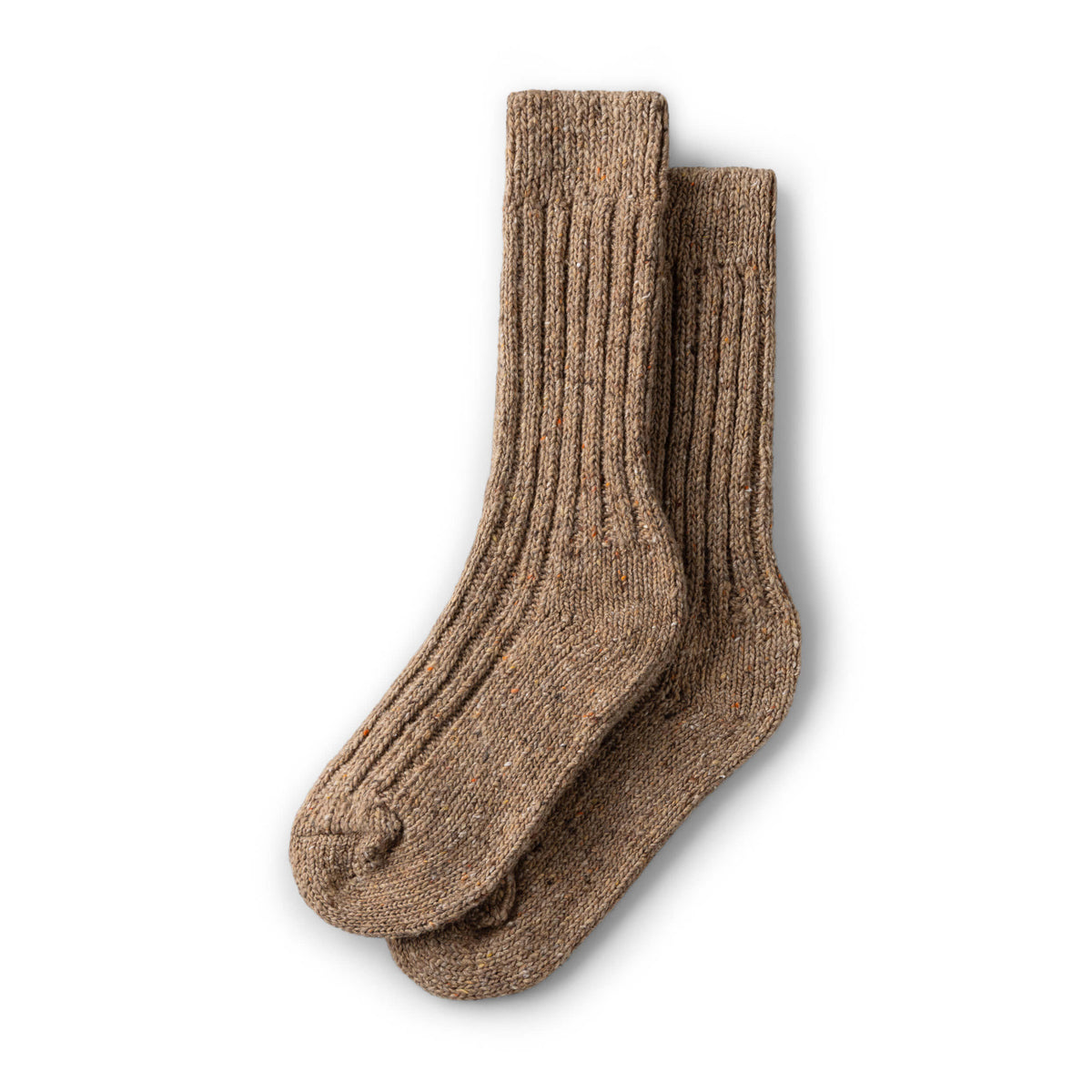 Carrier Company Crew Length Wool Walking Sock in Biscuit