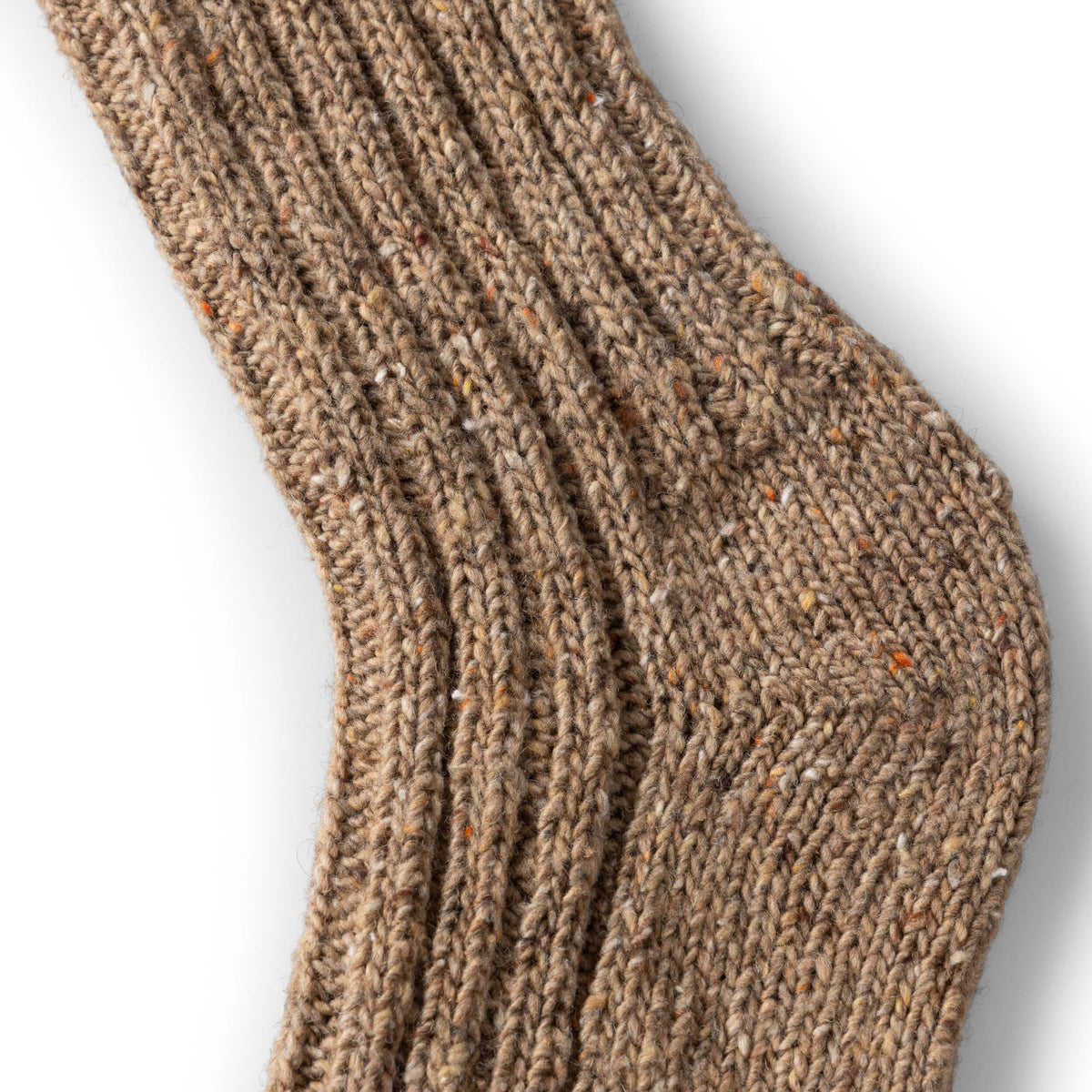 Carrier Company Crew Length Wool Walking Sock in Biscuit