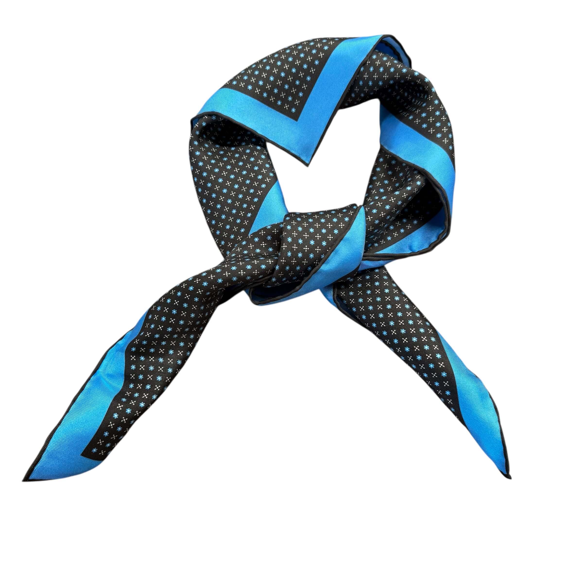 Carrier Company Silk Square Scarf in Fawn & Forget Me Not