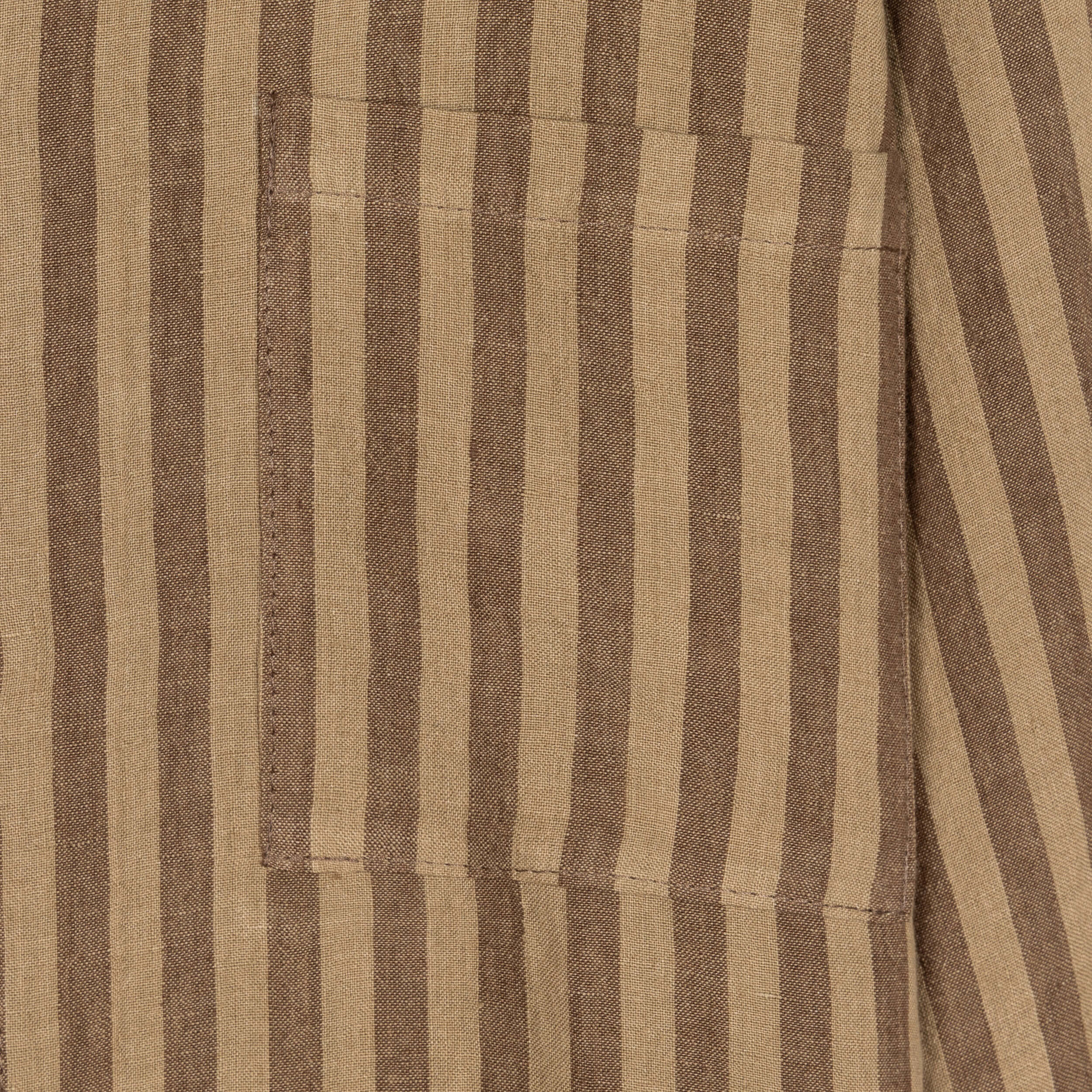 Carrier Company Irish Linen Pyjamas In Tobacco Stripe