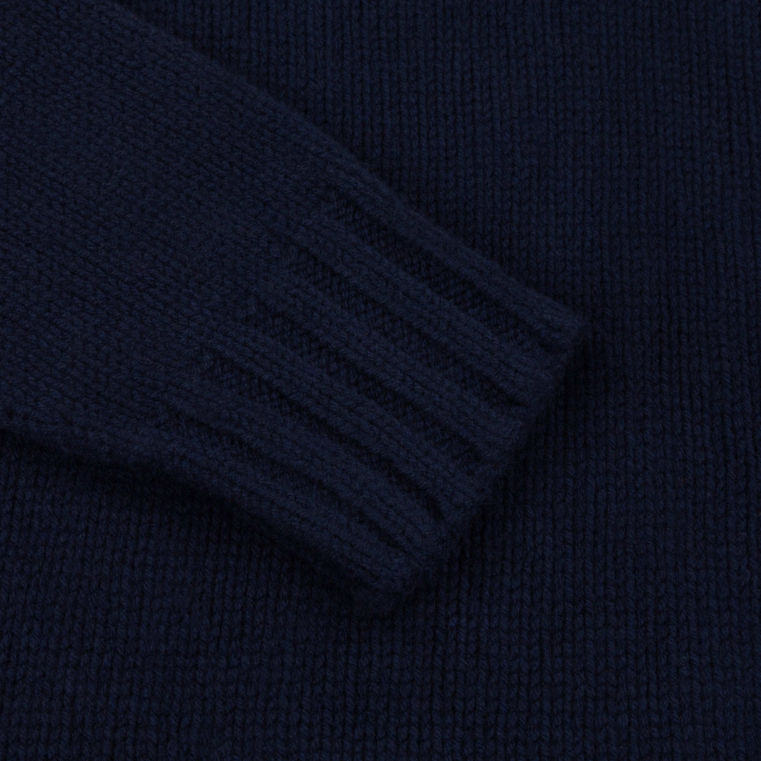 Carrier Company Roll Neck Luxury Supremely Soft Heavy Gauge Lambswool Jumper In Navy