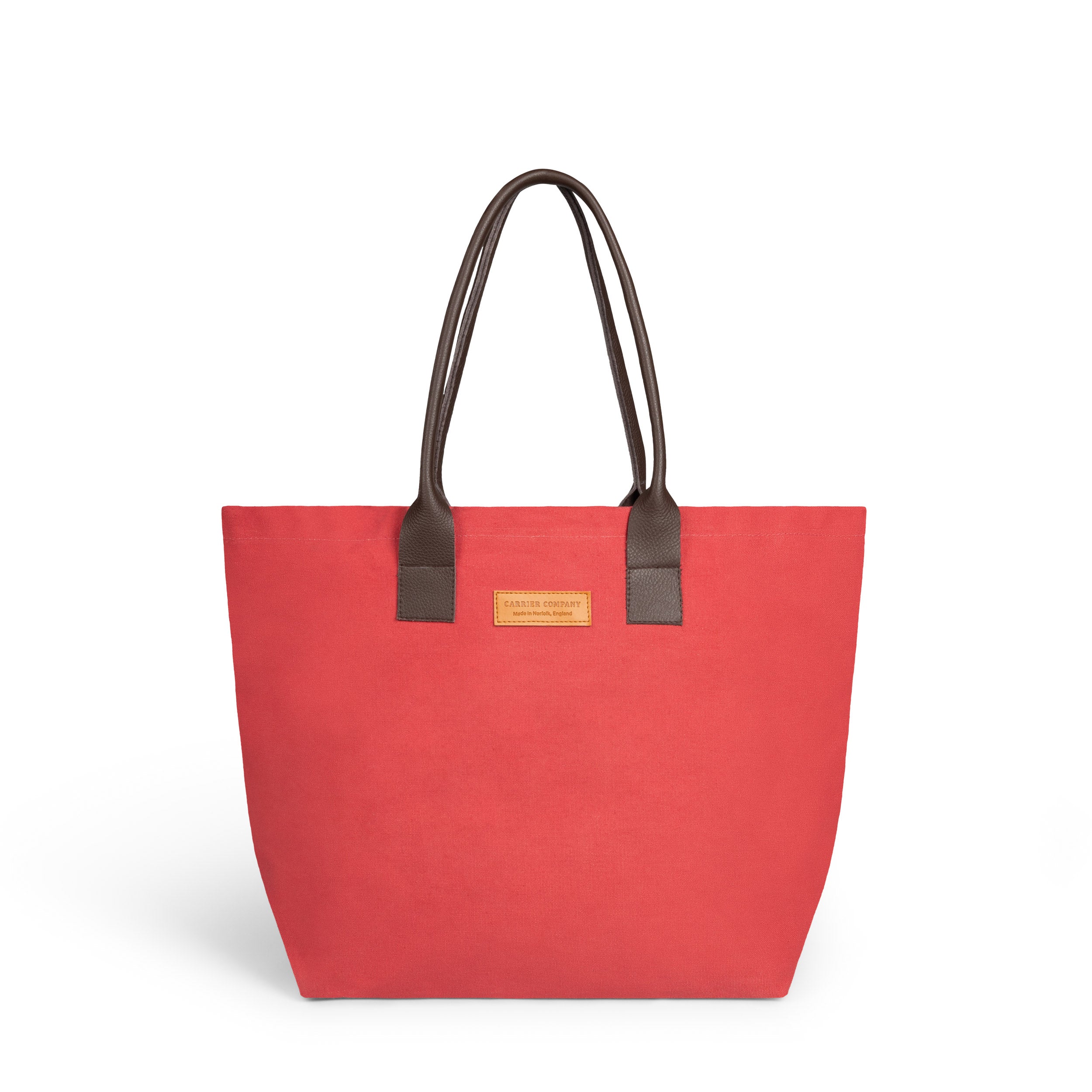Carrier Company Leather Handled Sturdy Bag in Rose with Long Handles