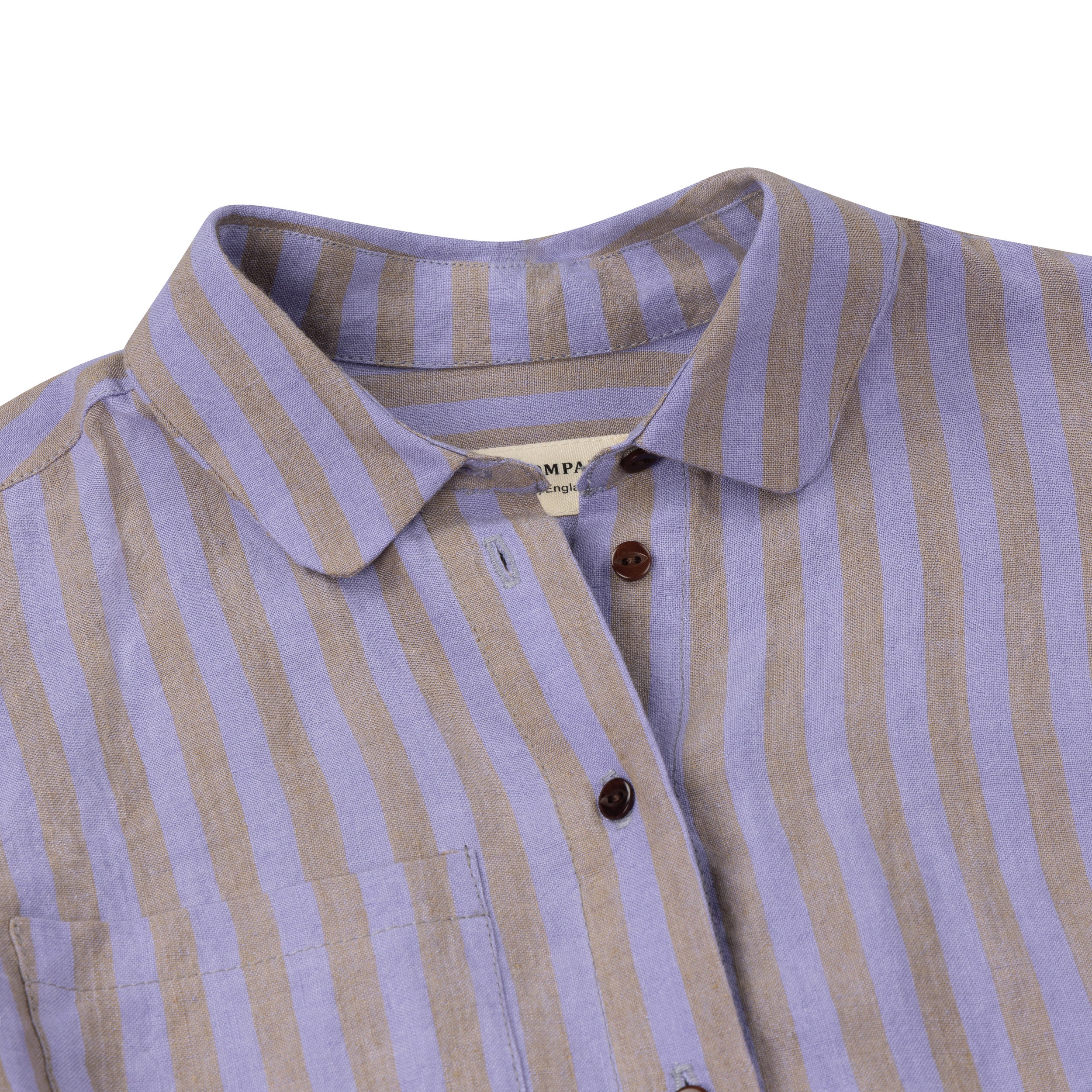 Carrier Company Shirt Wrap Dress In Bluebell Stripe
