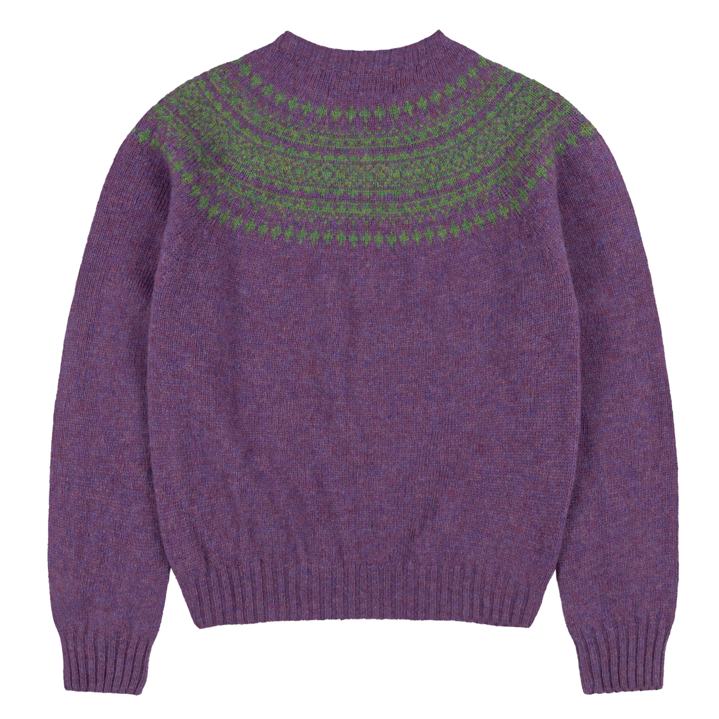 Carrier Company Shetland Yoke Jumper In Parsley & Lavender