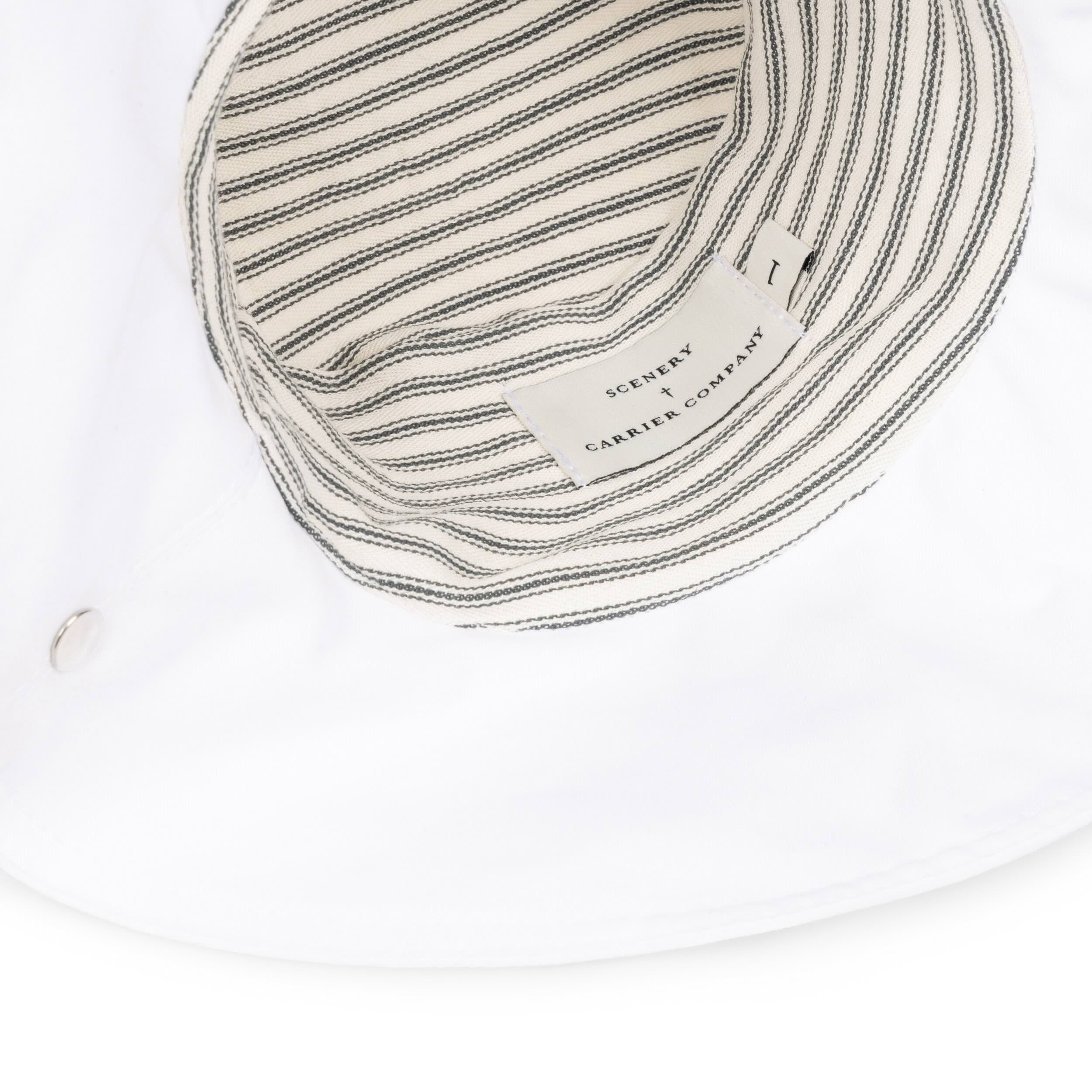 Carrier Company x Scenery magazine summer Hat in White Cotton Twill