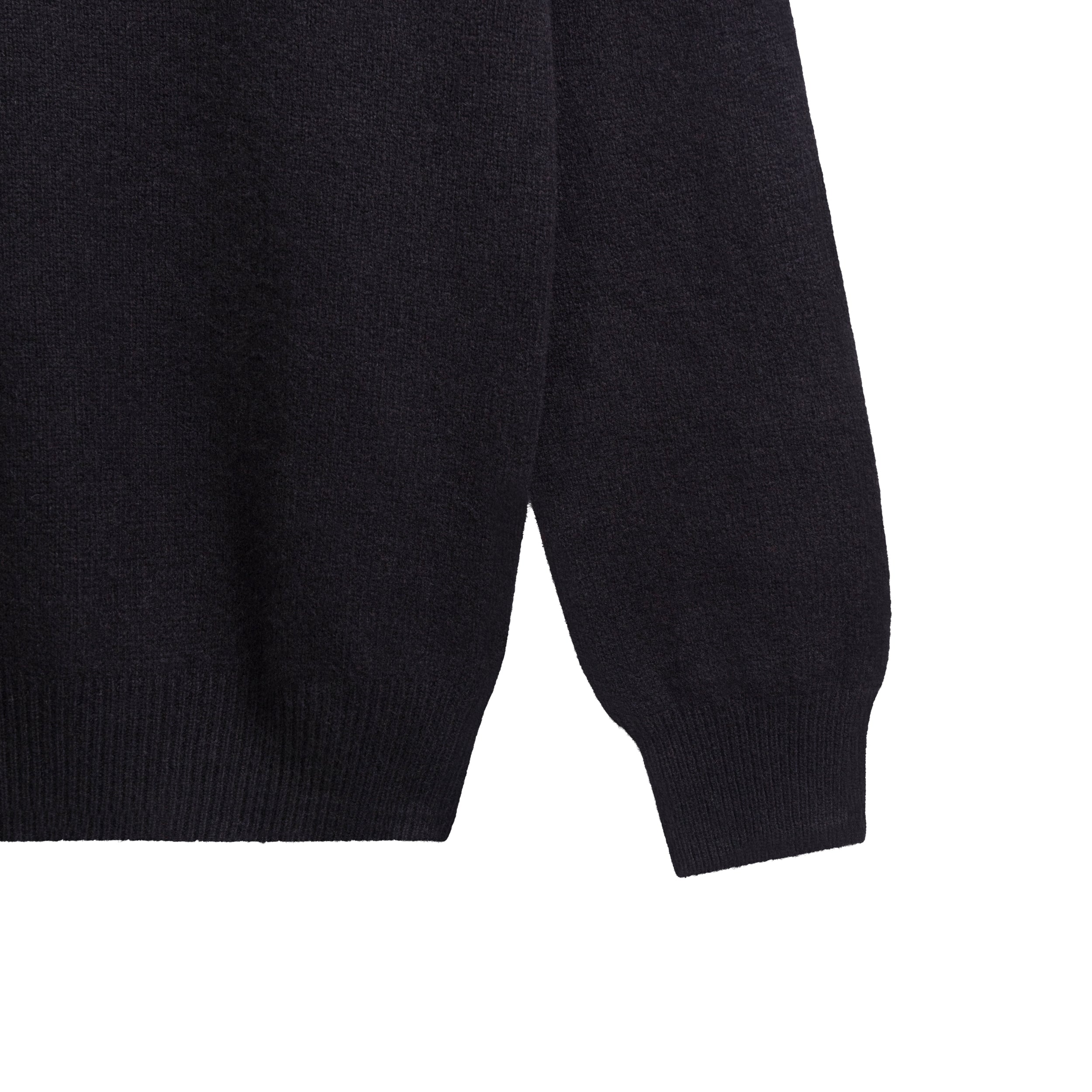 Carrier Company Cashmere and Merino Supersoft Roll Neck Jumper in Black