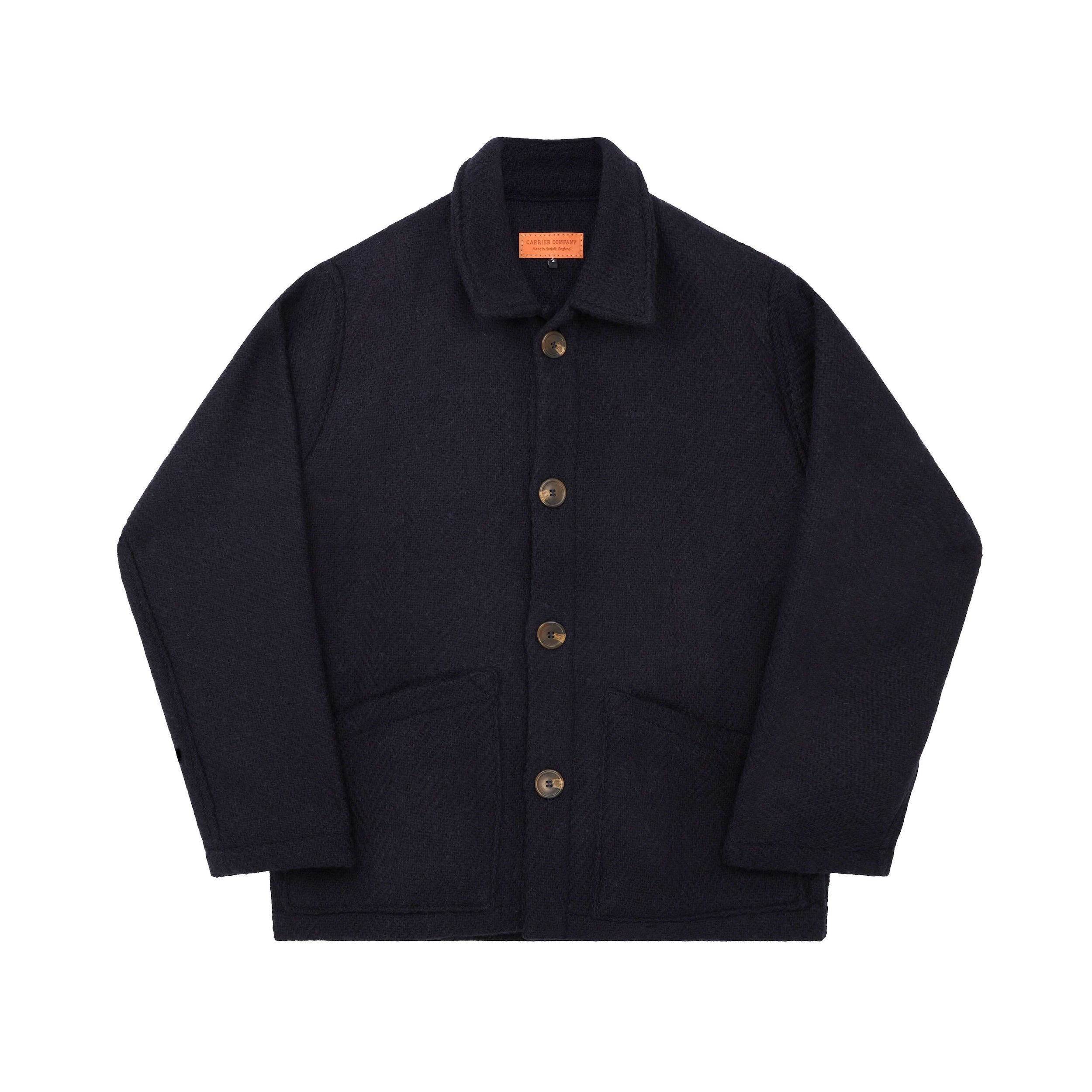 Carrier Company Plain Wool Jacket in Navy