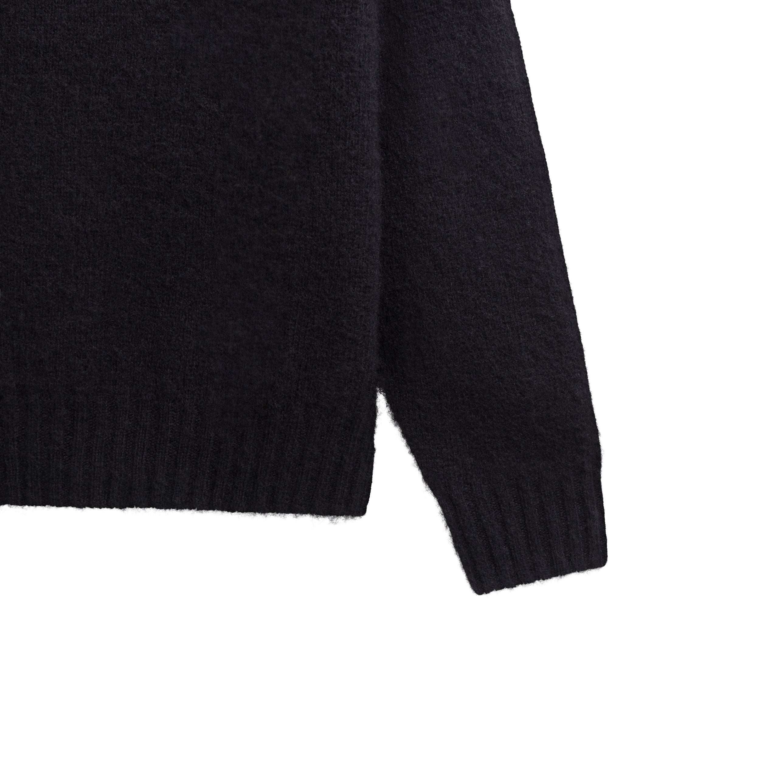 Carrier Company Shetland Brushed Wool cropped jumper in Black