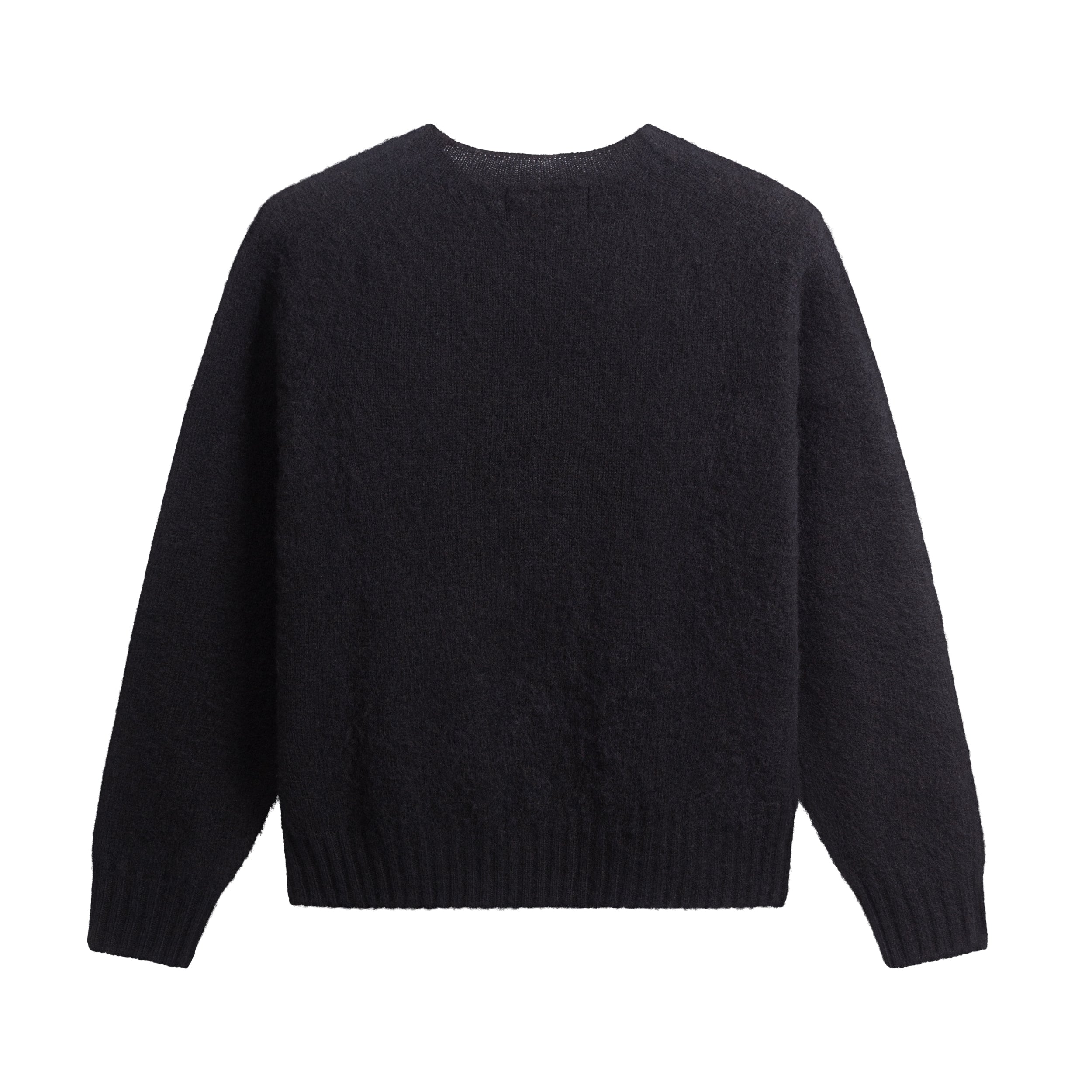 Carrier Company Shetland Brushed Wool cropped jumper in Black