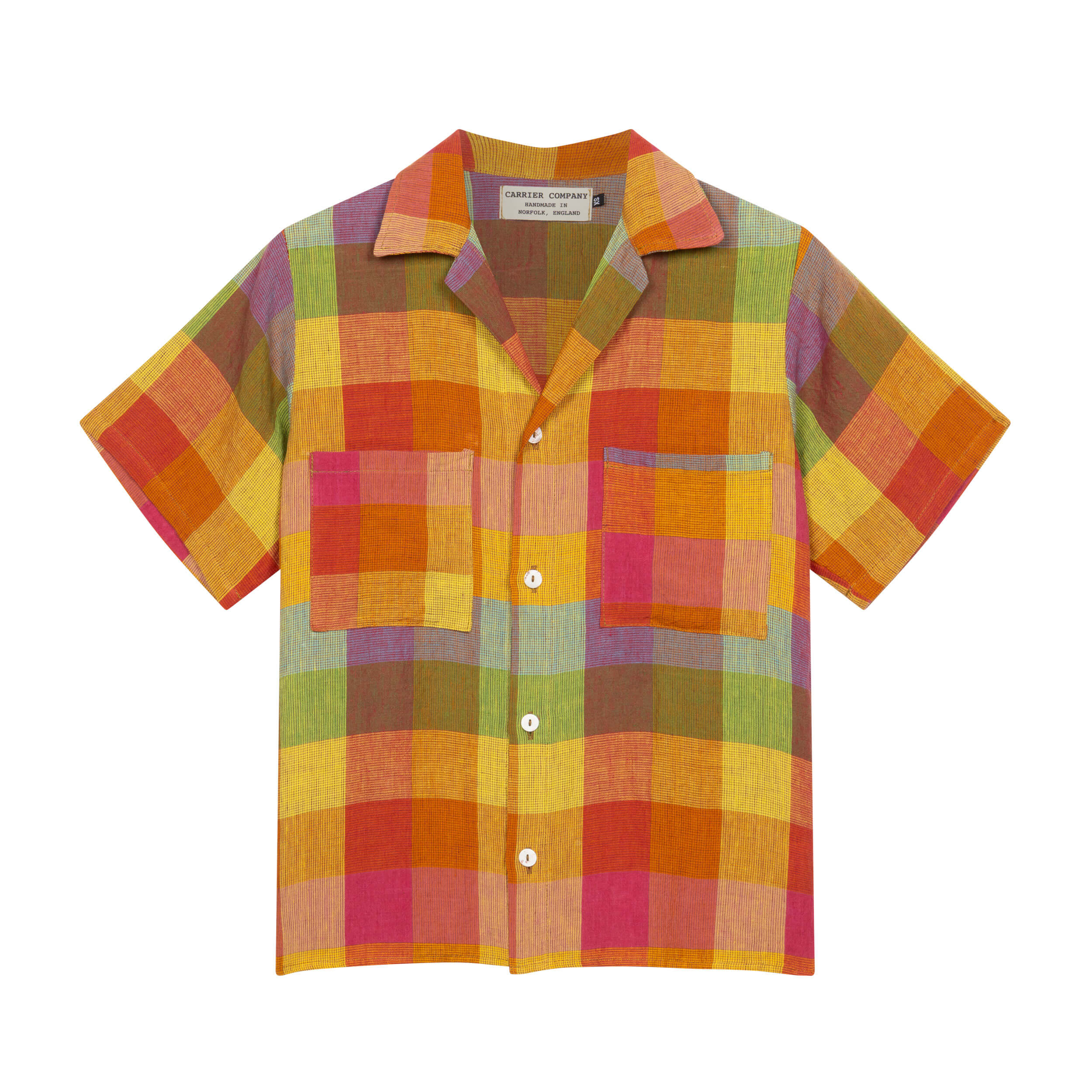 Carrier Company Cuban Checked Short Sleeved Shirt