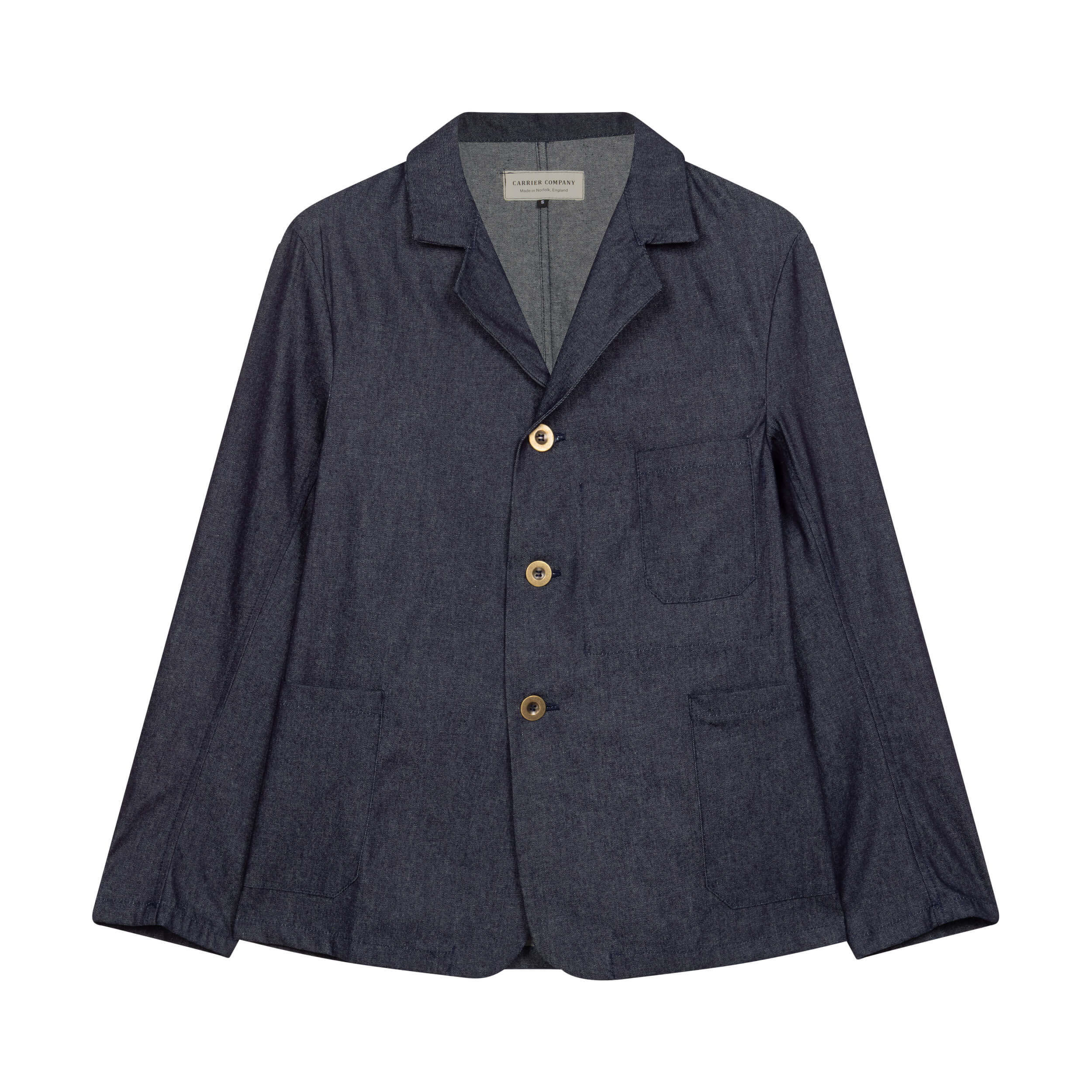 Three Button Jacket in Denim