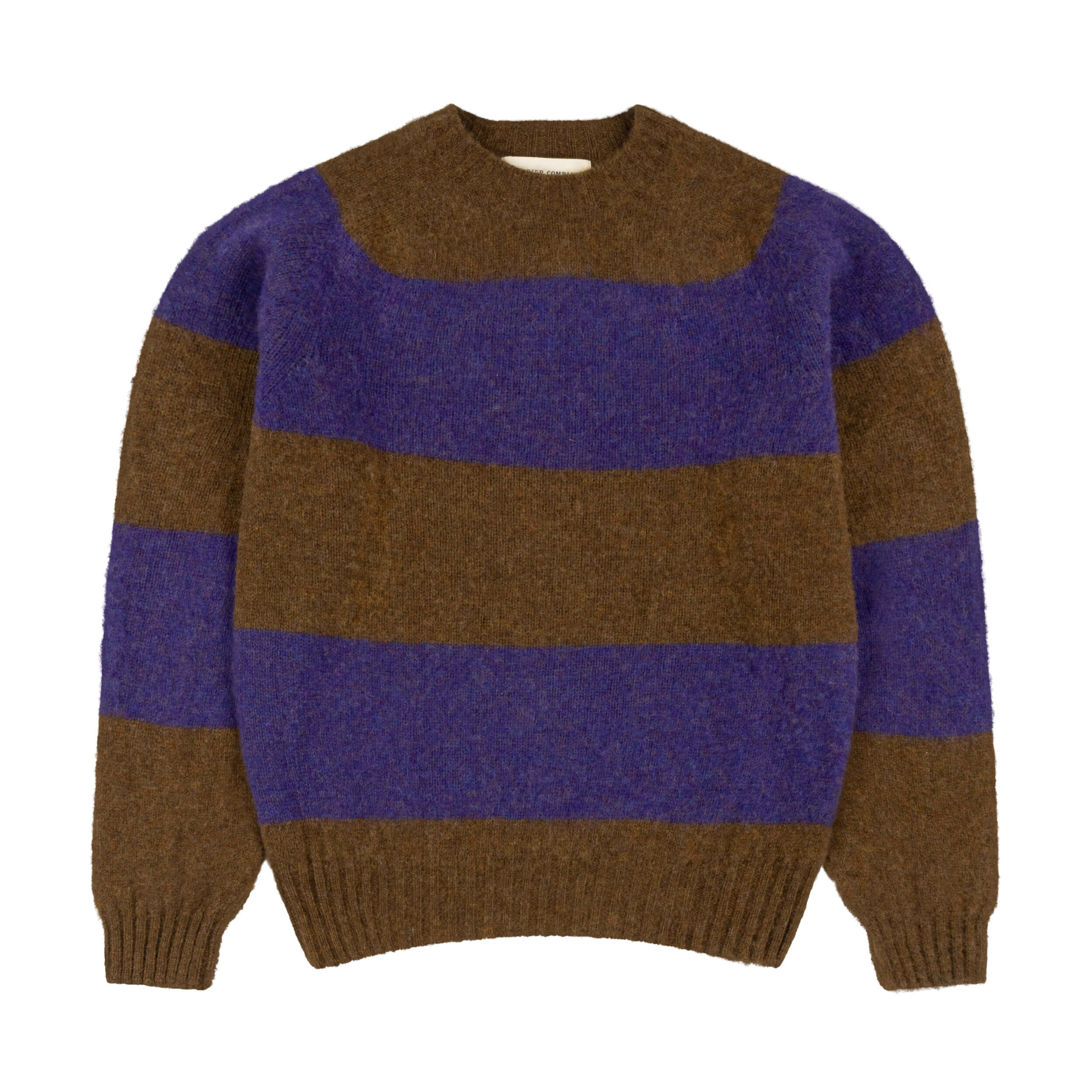 Carrier Company Brushed Shetland Lambswool Jumper in Heather & Gorse
