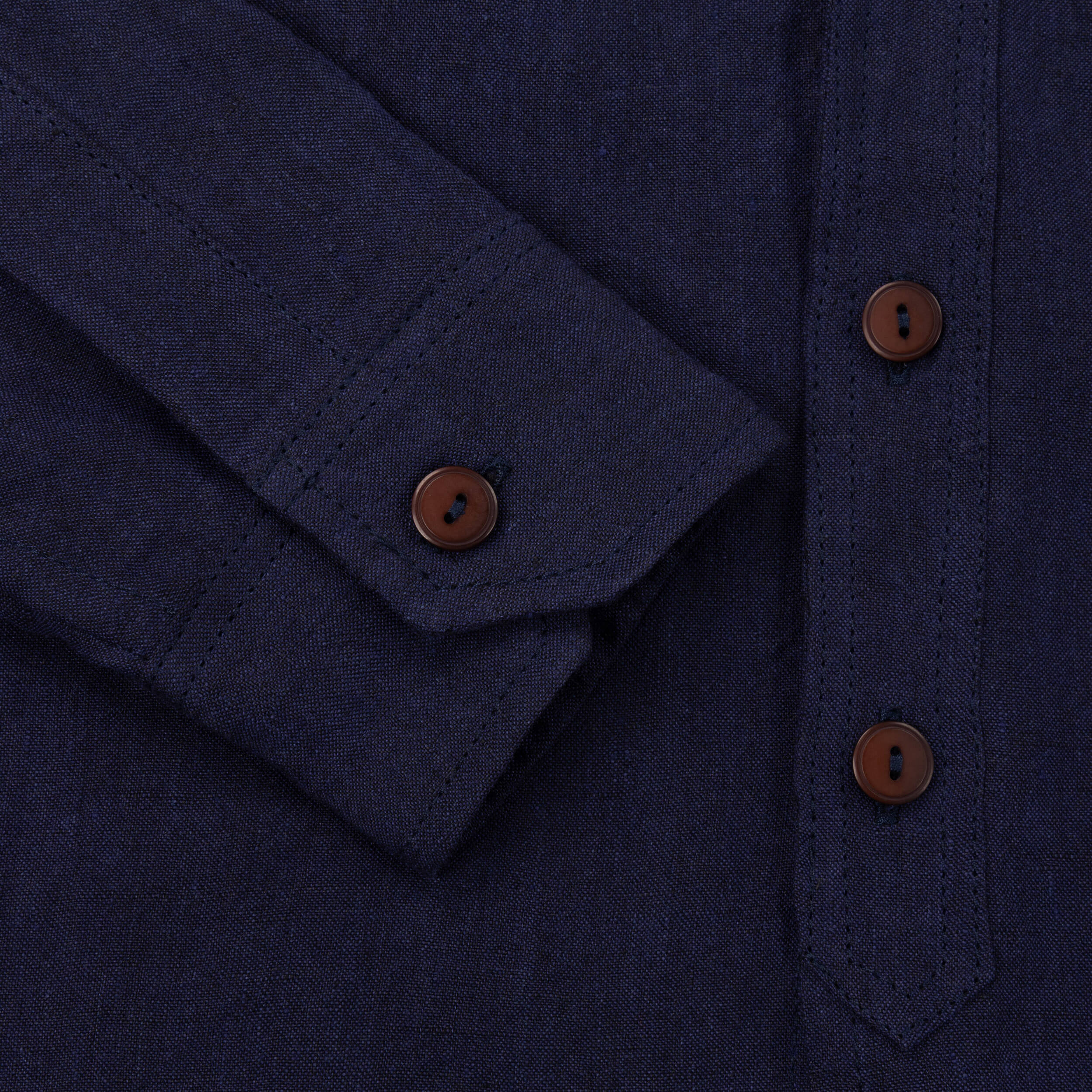 Collared Linen Work Shirt *
