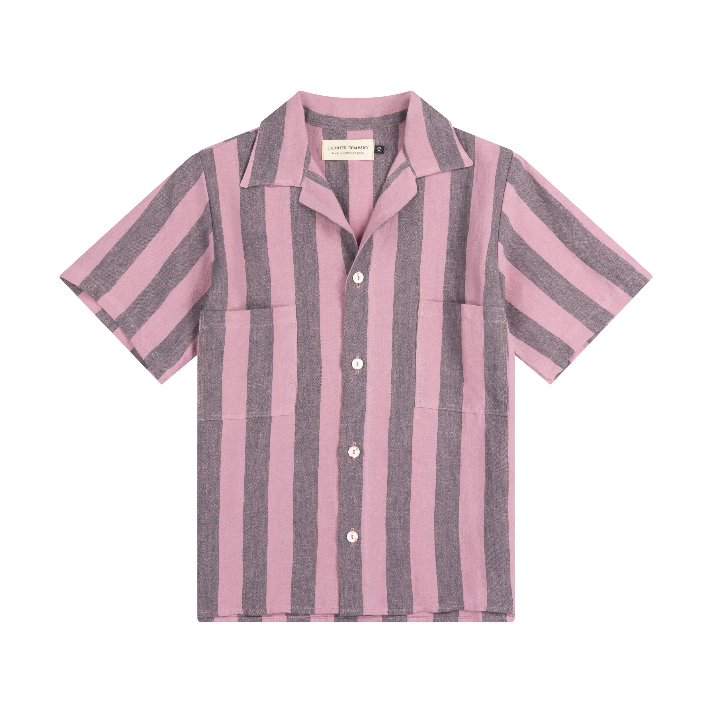 Carrier Company Cuban Shirt In Licorice Stripe