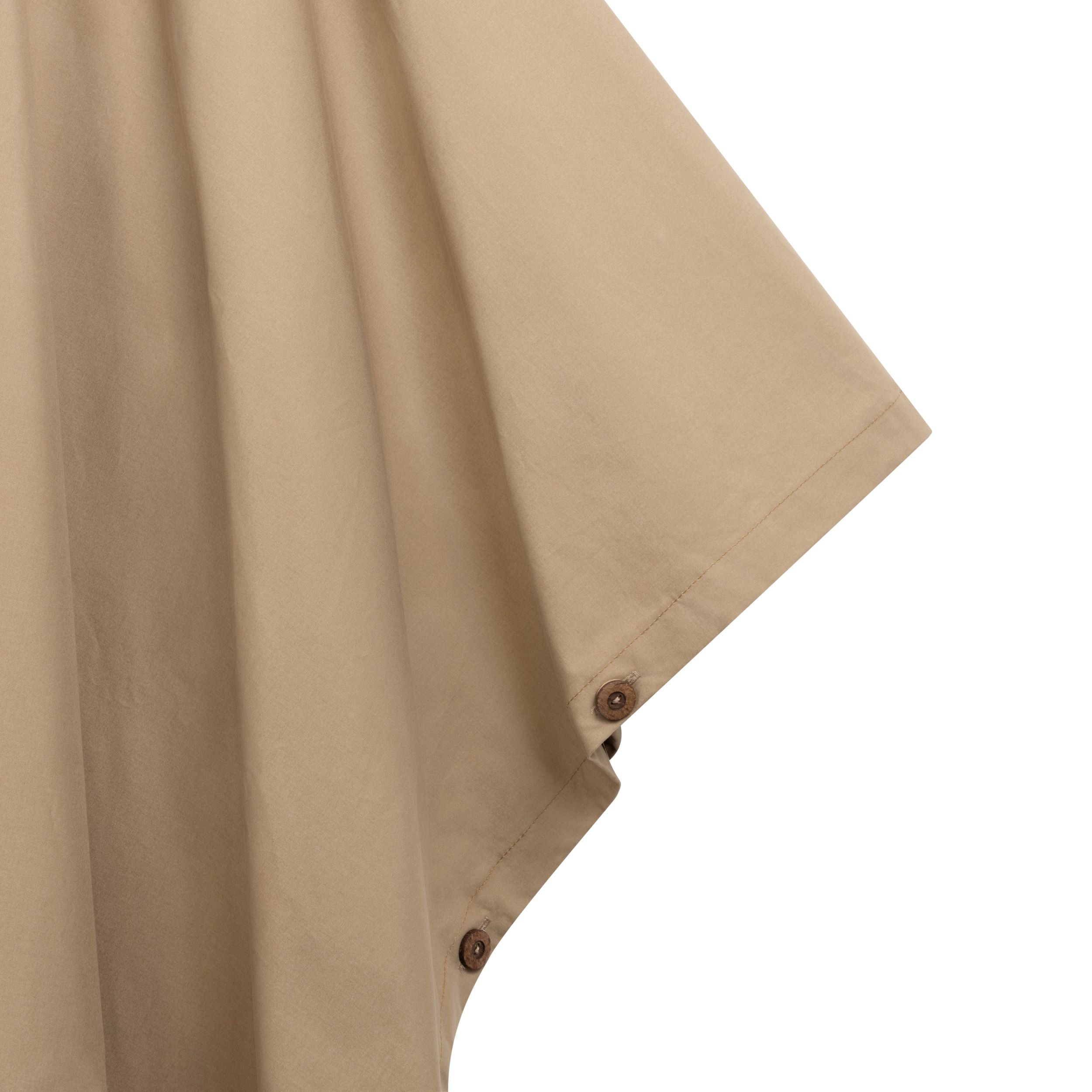 Long Hooded Rain Cape in Tan