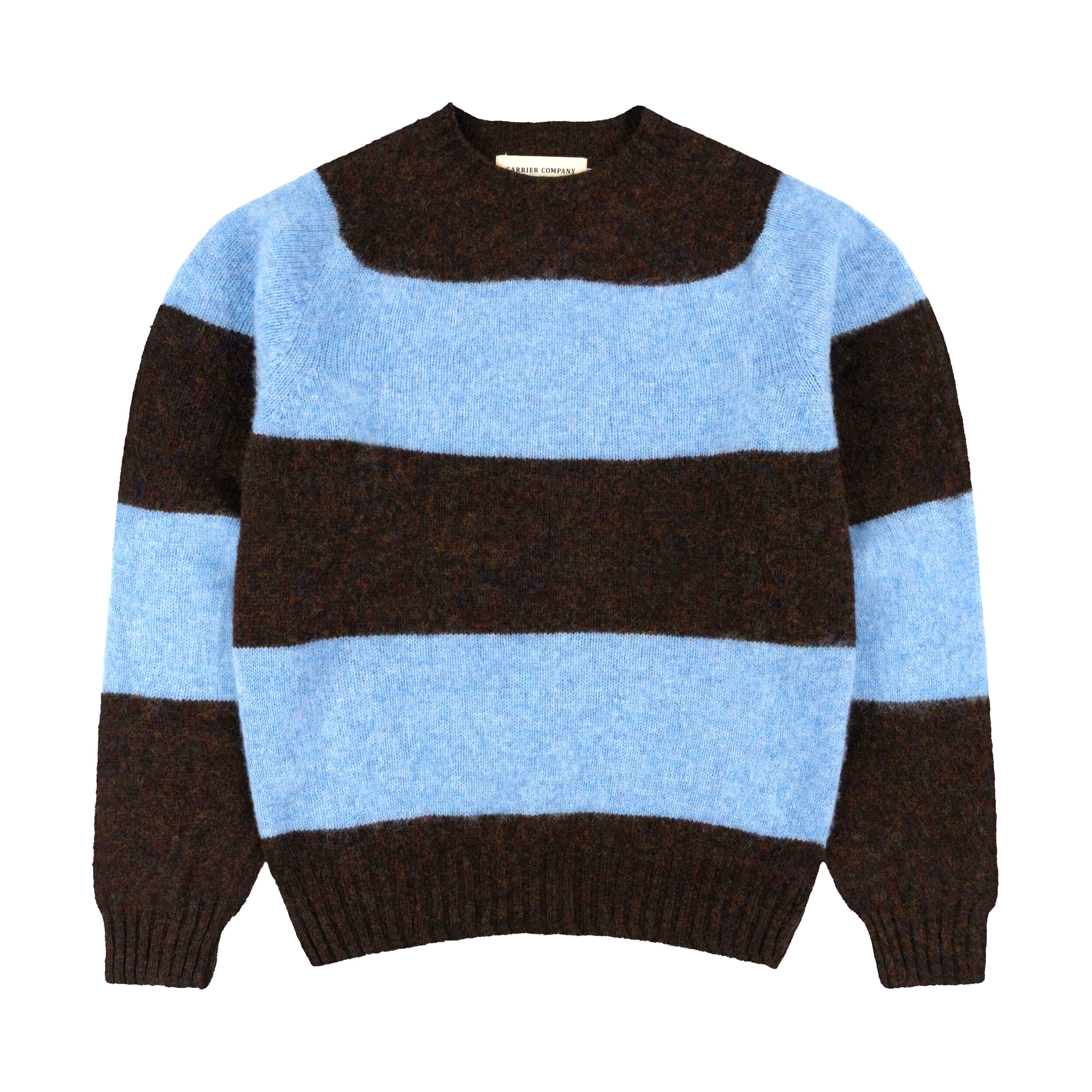 Carrier Company Brushed Shetland Lambswool Jumper in Winter & Creek