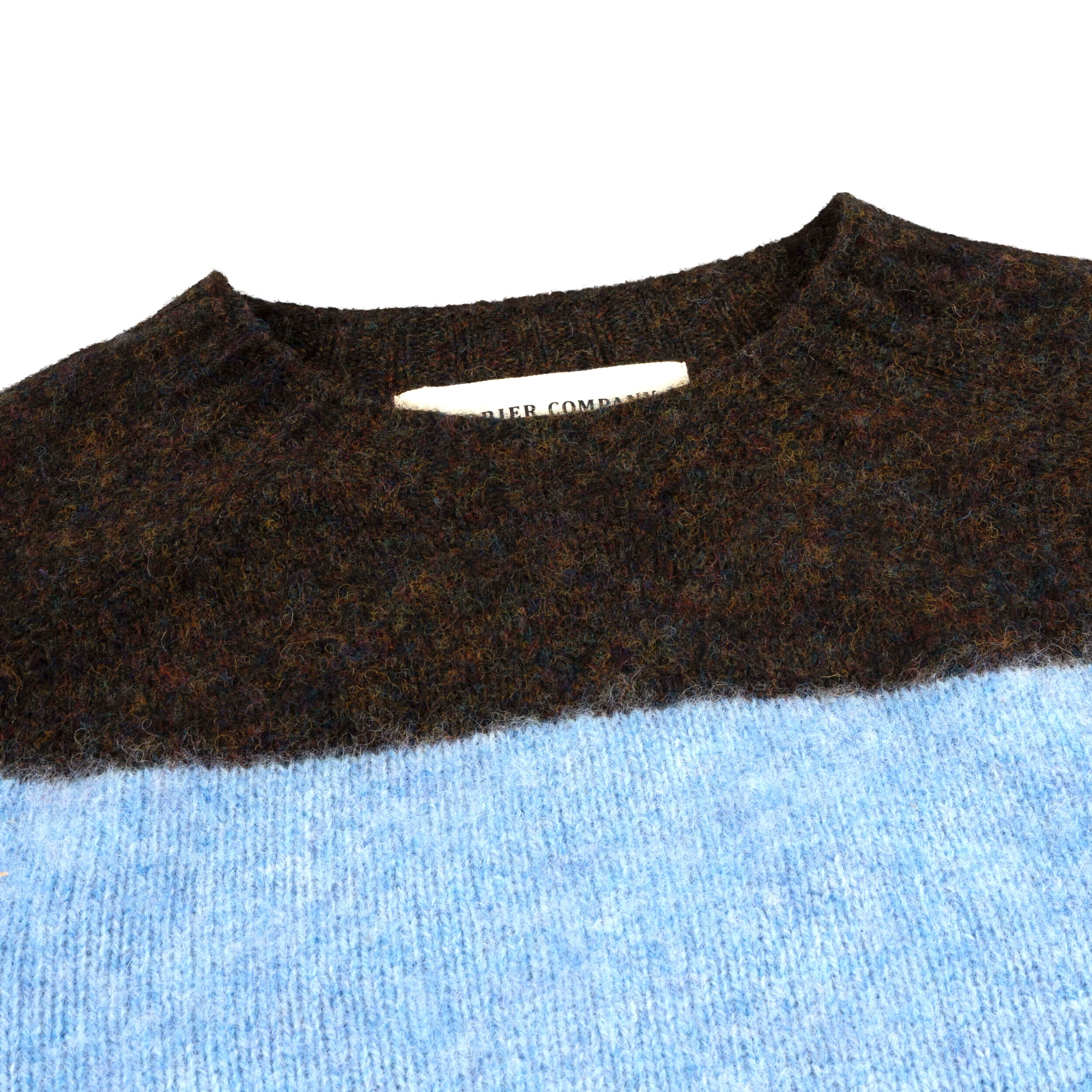 Carrier Company Brushed Shetland Lambswool Jumper in Winter & Creek