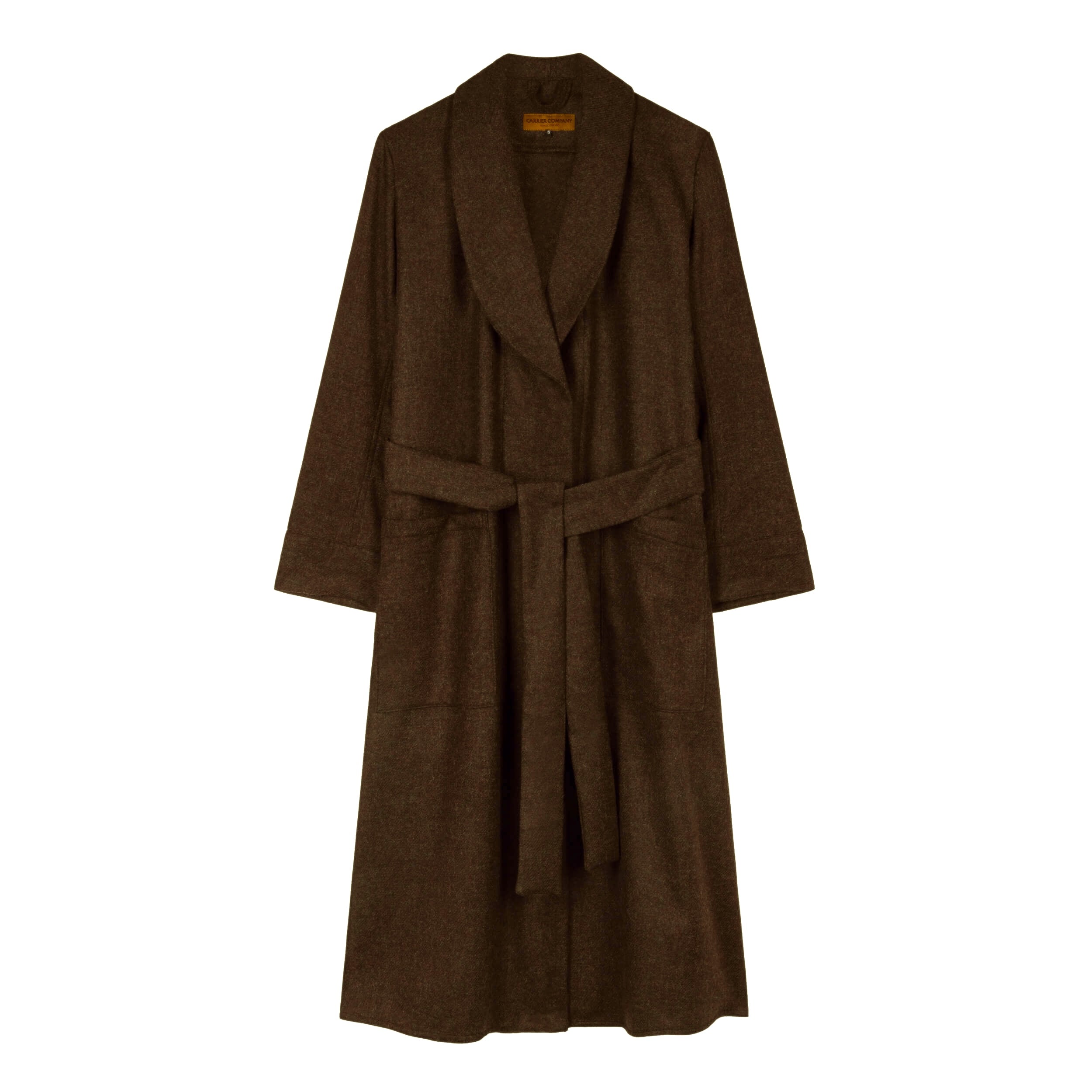 Carrier Company Wool Dressing Gown In Chocolate Wool
