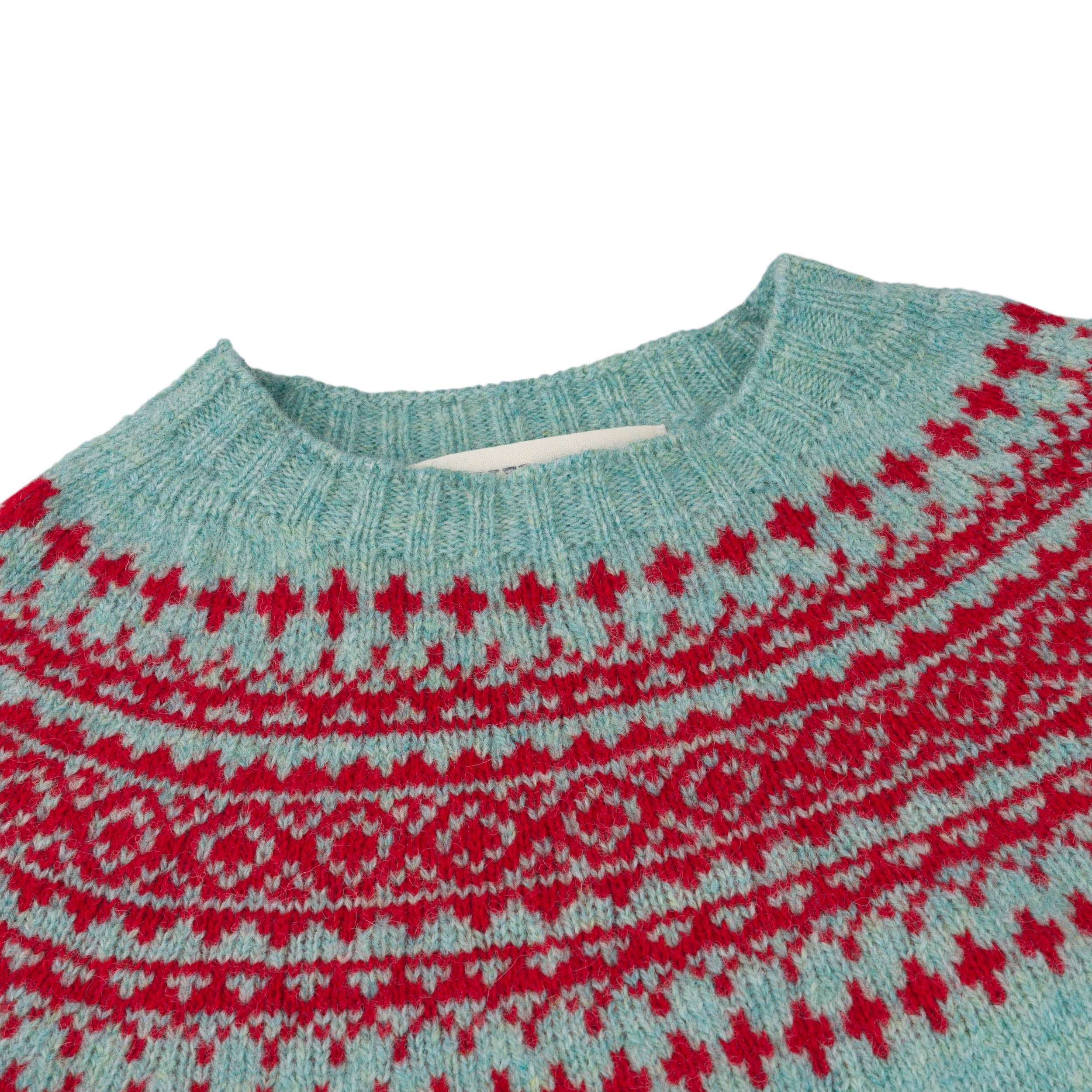 Carrier Company Shetland Lambswool Yoke Jumper in Fauna & Tudor