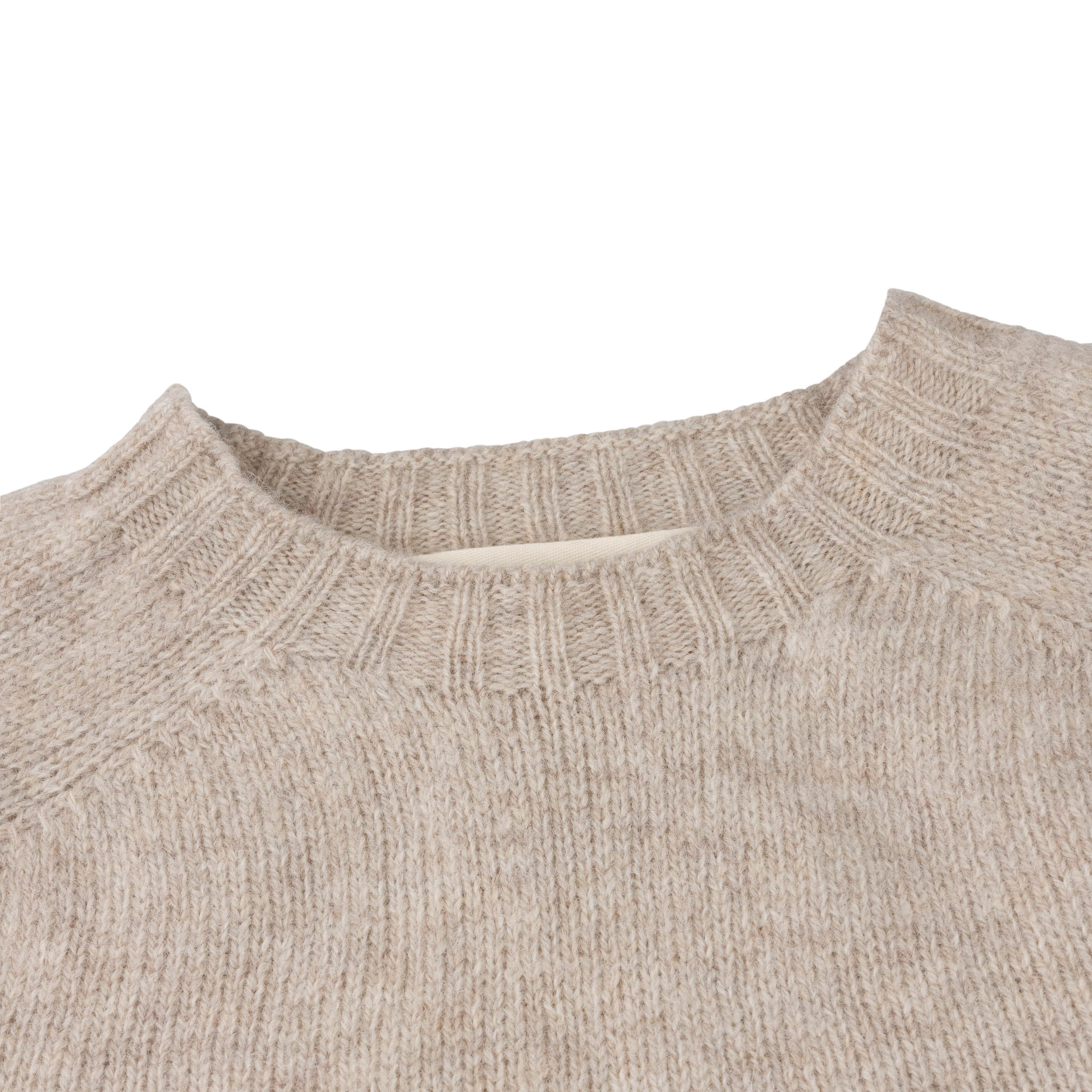 Carrier Company Shetland Lambswool Jumper in Putty