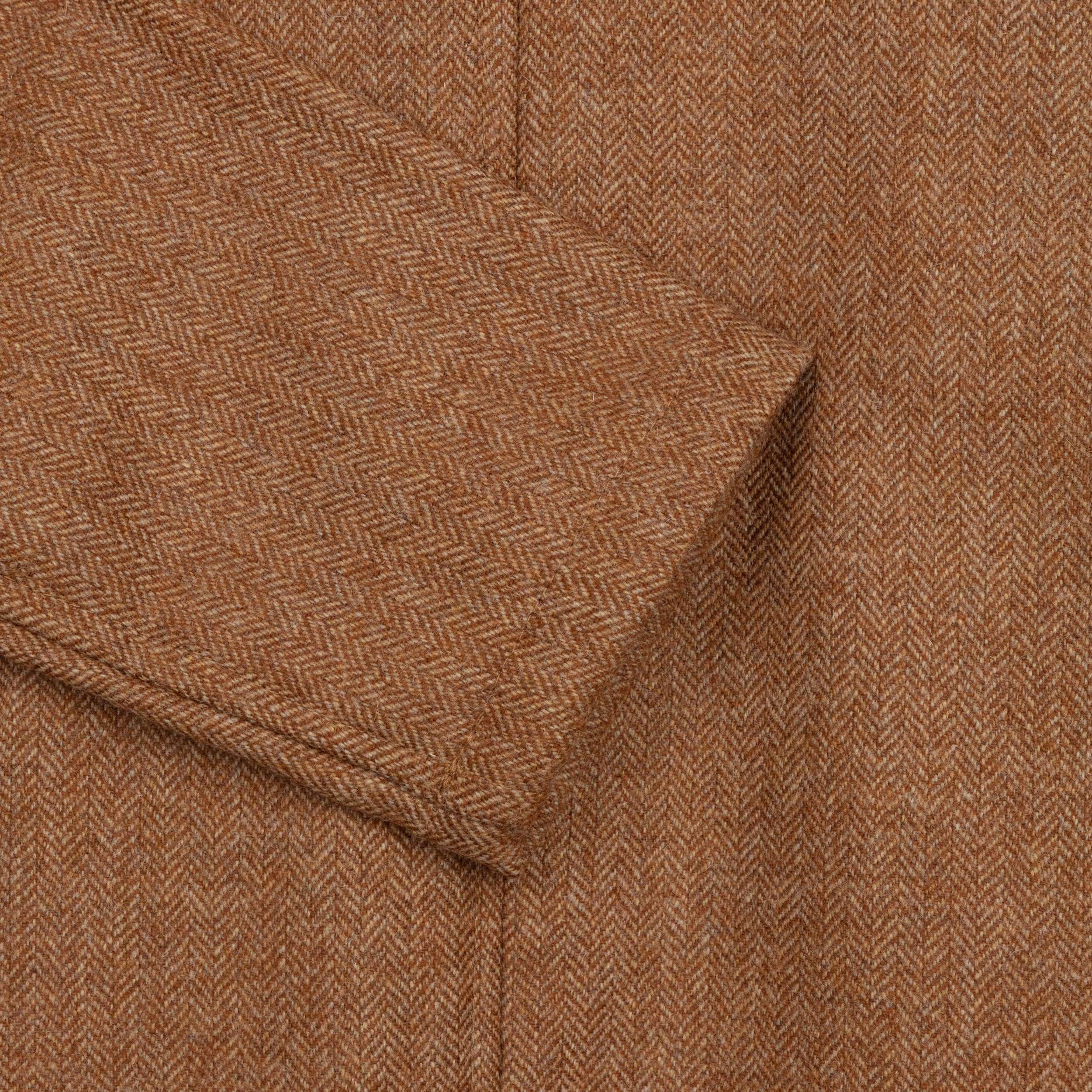 Carrier Company Tan Herringbone Wool Coat