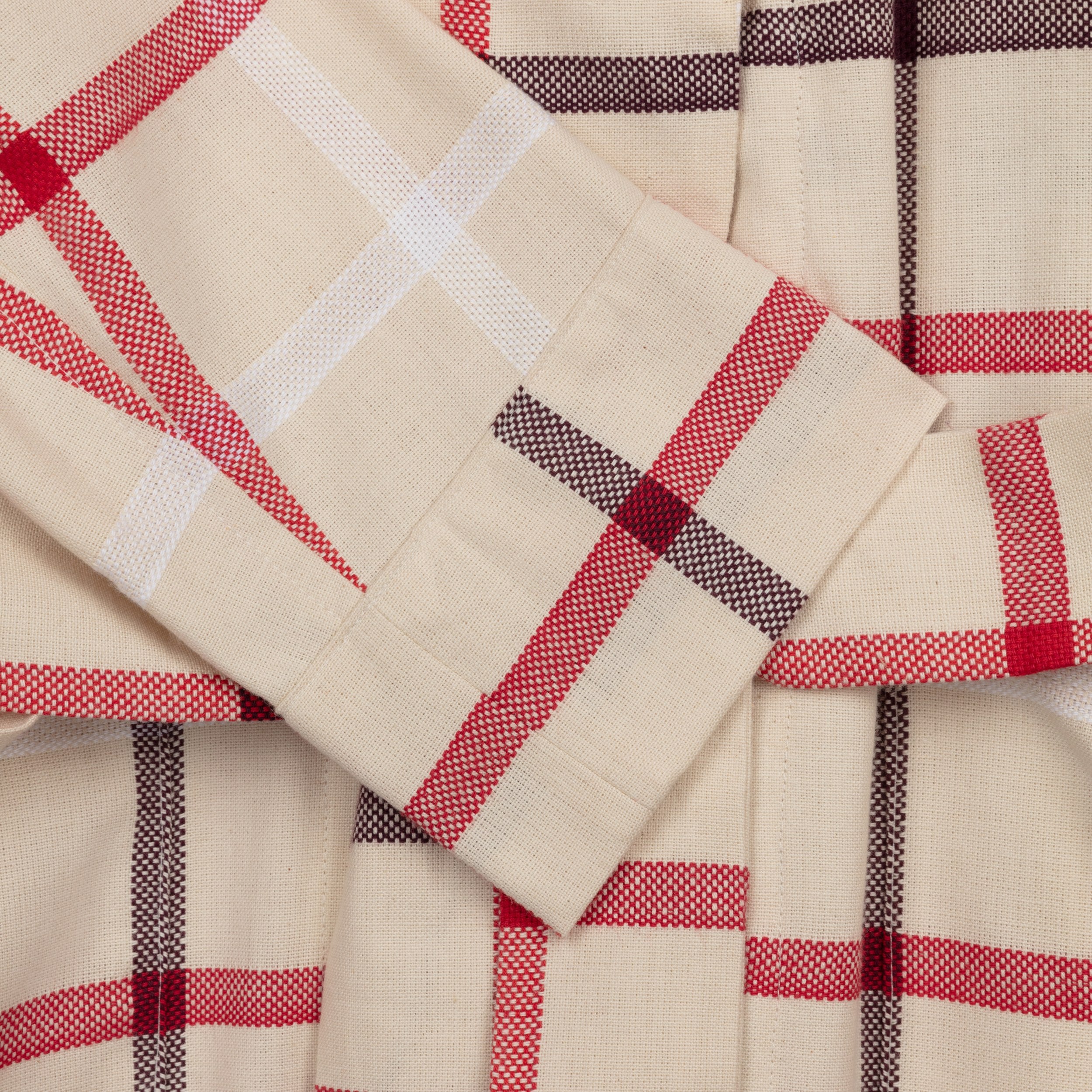 Carrier Company Cotton Dressing Gown in Red & Brown Check